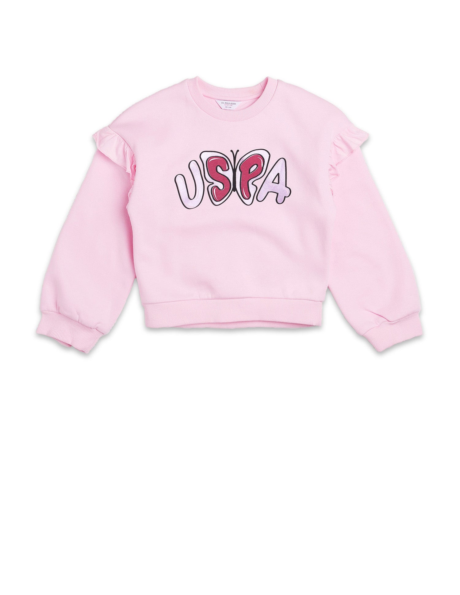 Brand Printed Regular Fit Sweatshirt Light Pink - U.S. POLO ASSN. | Large