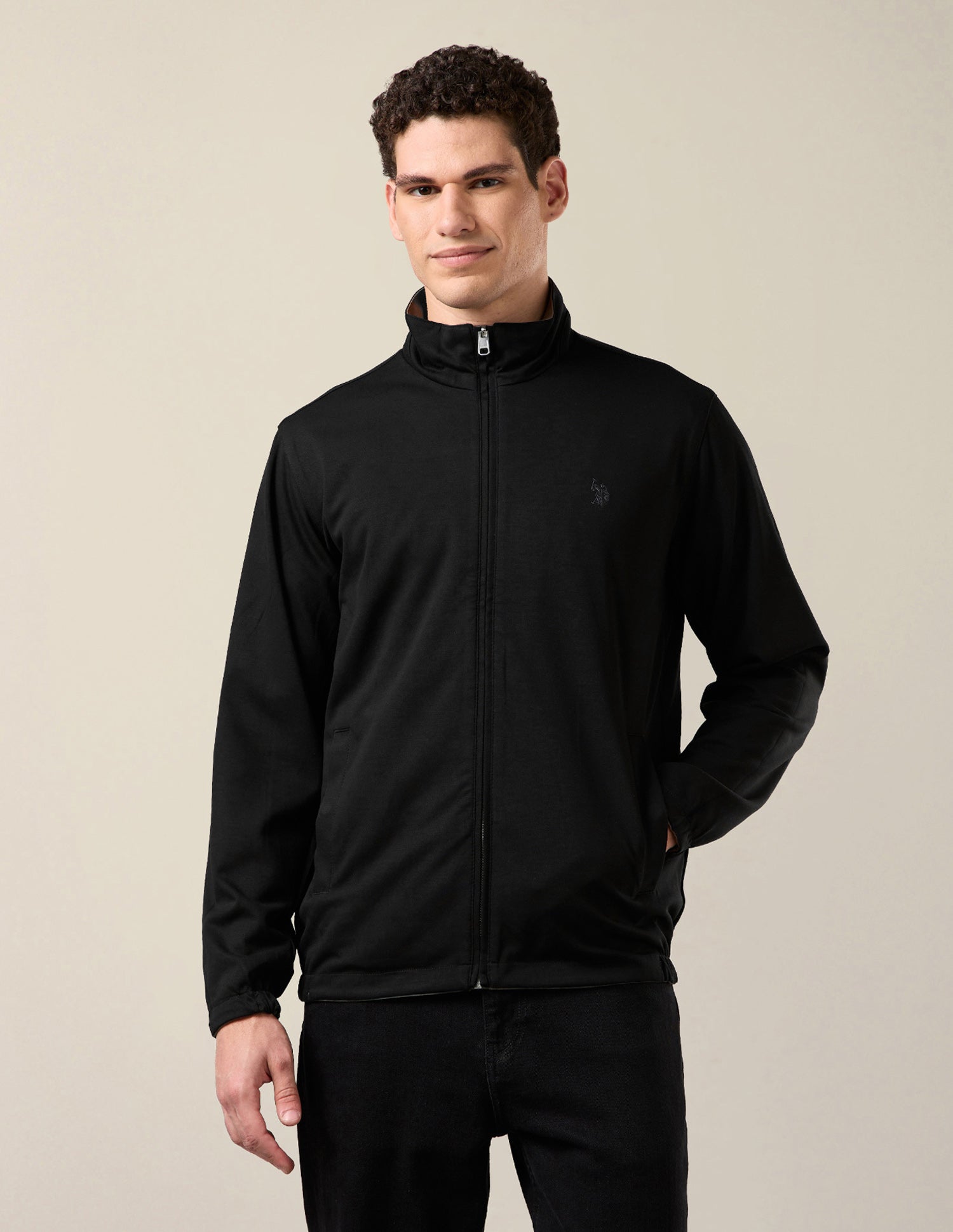 Solid Regular Fit Reversible Jacket Brown - U.S. Polo Assn. India | Large