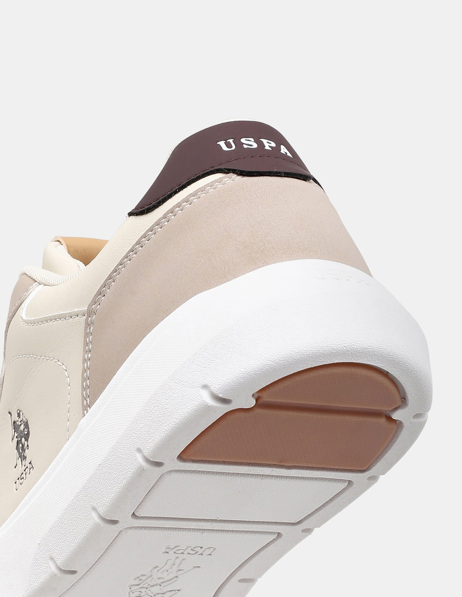 Colour Blocked Lace Ups Alec Sneakers Beige - U.S. Polo Assn. India | Large