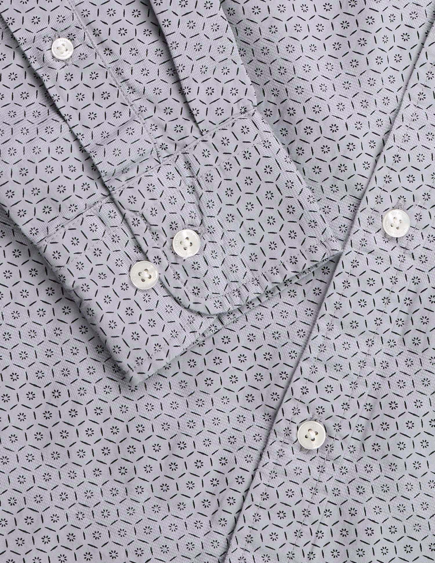 Tailored Fit Dobby Shirt Grey - U.S. Polo Assn. India | Large