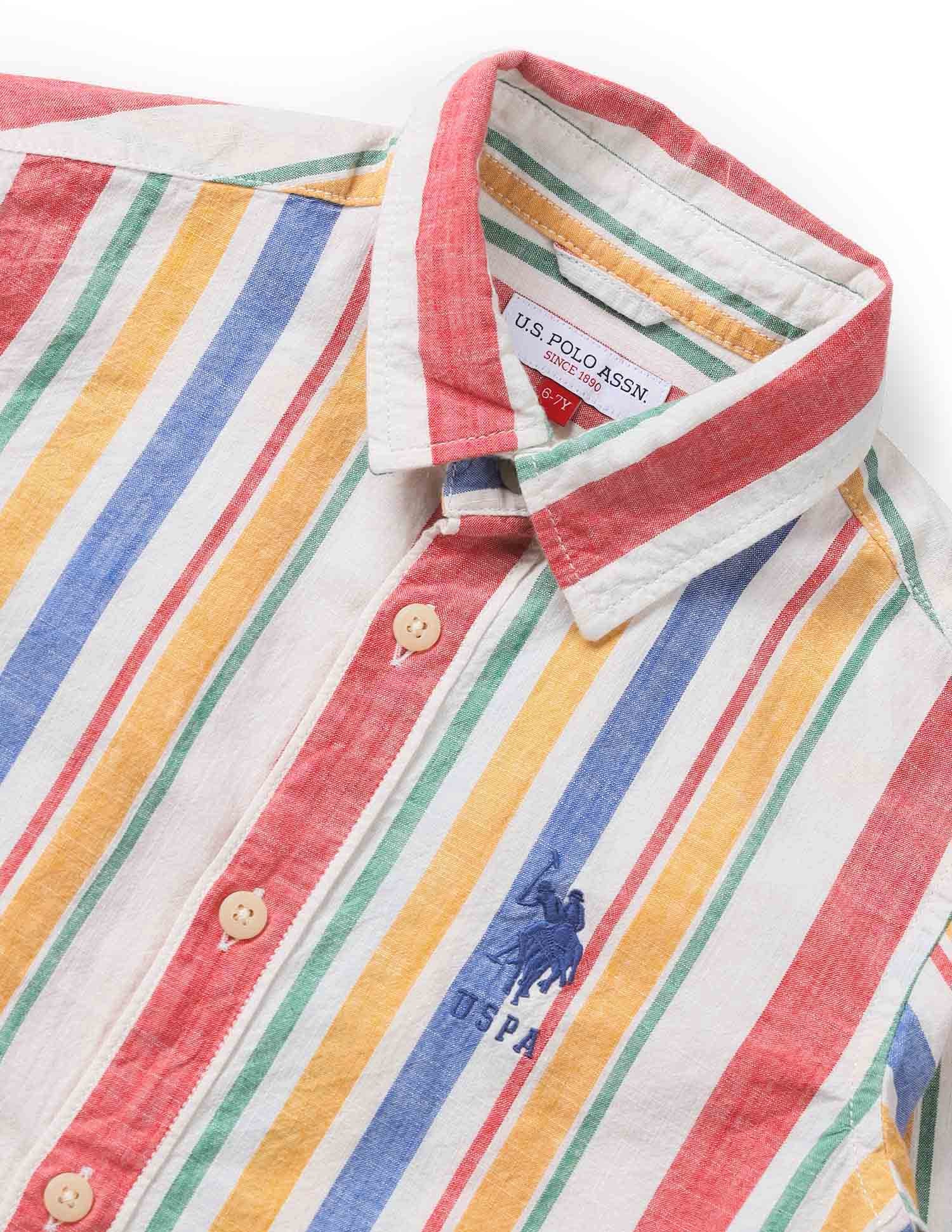 UKSHT1463 MULTI2 Boys Shirt Multi - U.S. POLO ASSN. | Large