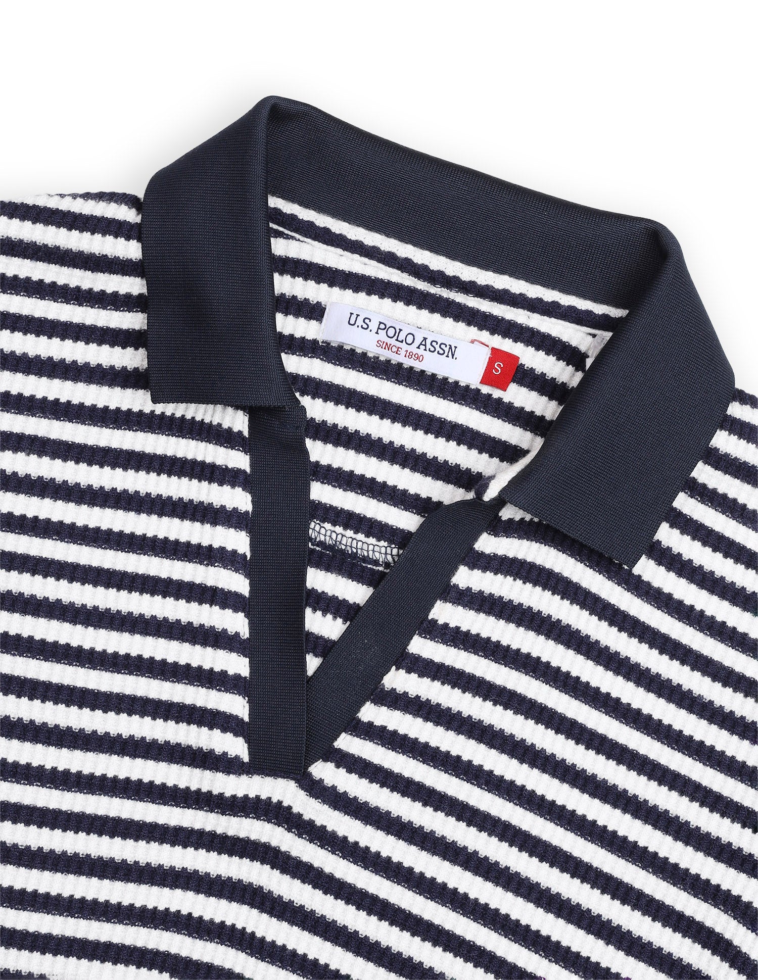 Horizontal Striped Relaxed Fit Polo Shirt Navy - U.S. Polo Assn. India | Large