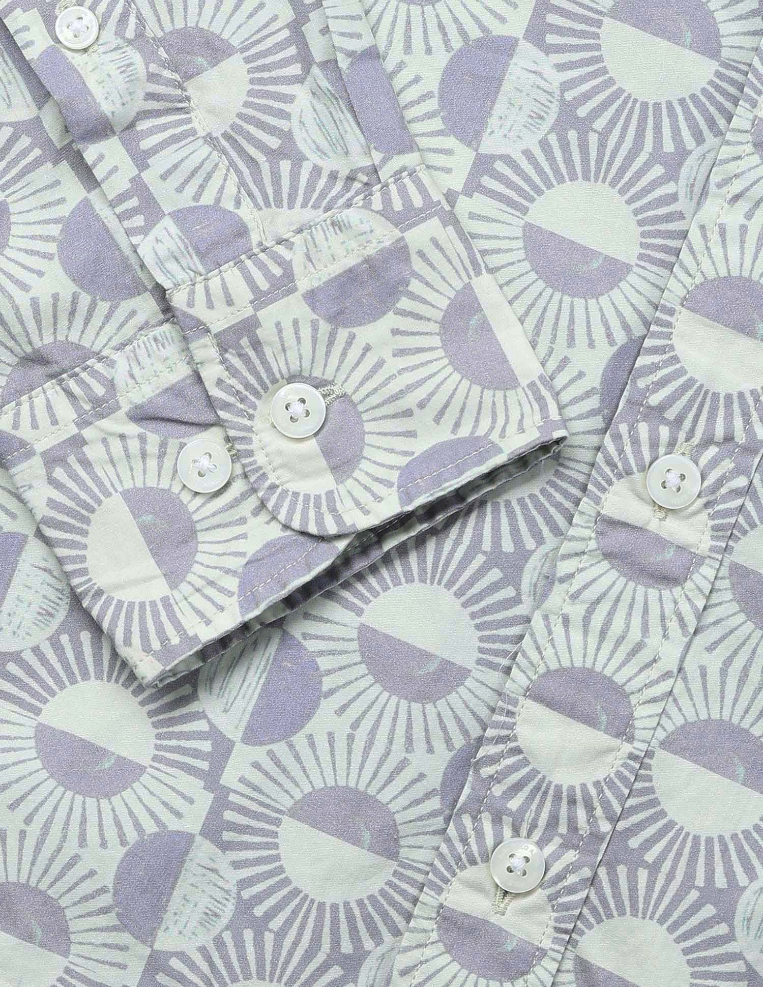 Poplin Geometric Printed Shirt Grey - U.S. Polo Assn. India | Large