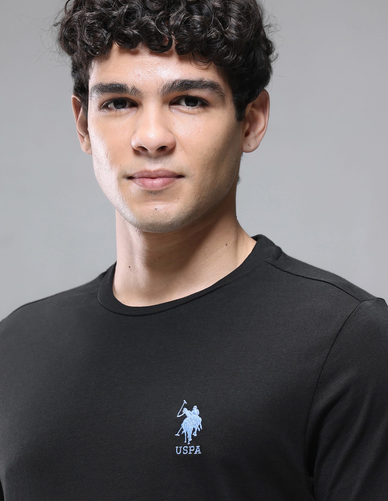 Tonal Logo Cotton 1633 Lounge T-Shirt - Pack Of 2 Blue and Black - U.S. Polo Assn. India | Large