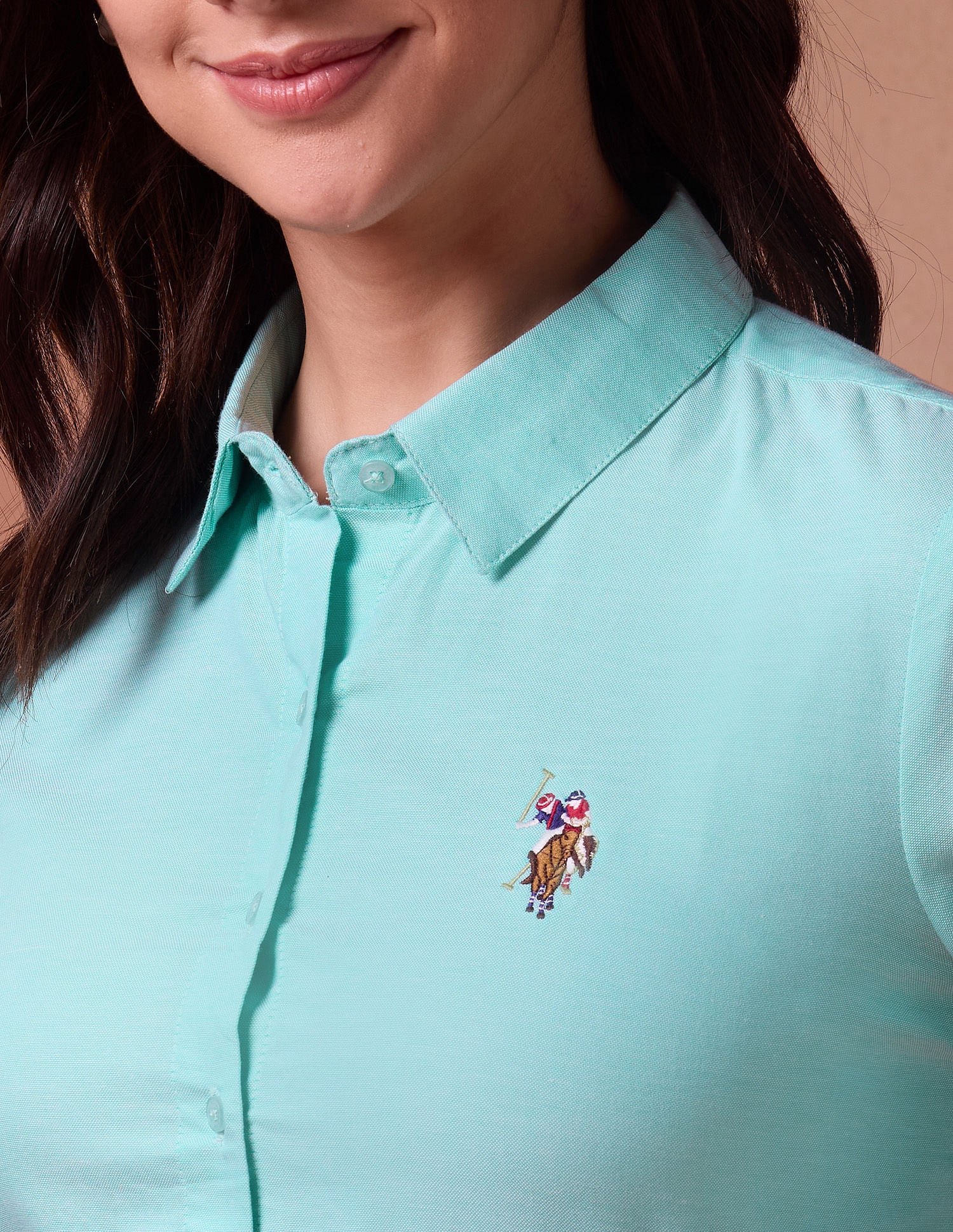 Pure Cotton Oxford Shirt Green - U.S. POLO ASSN. | Large