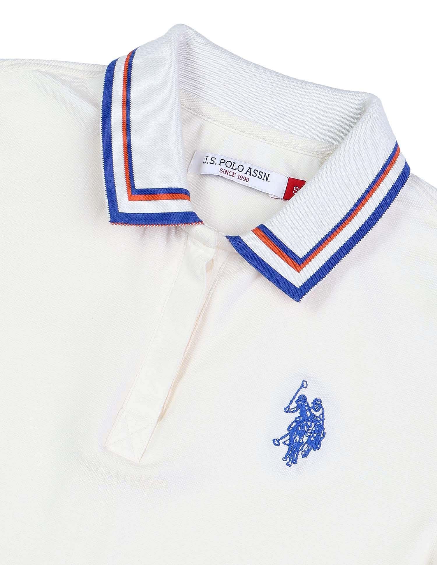 Boyfriend Fit Tropical Printed T-Shirt Off White - U.S. POLO ASSN. | Large