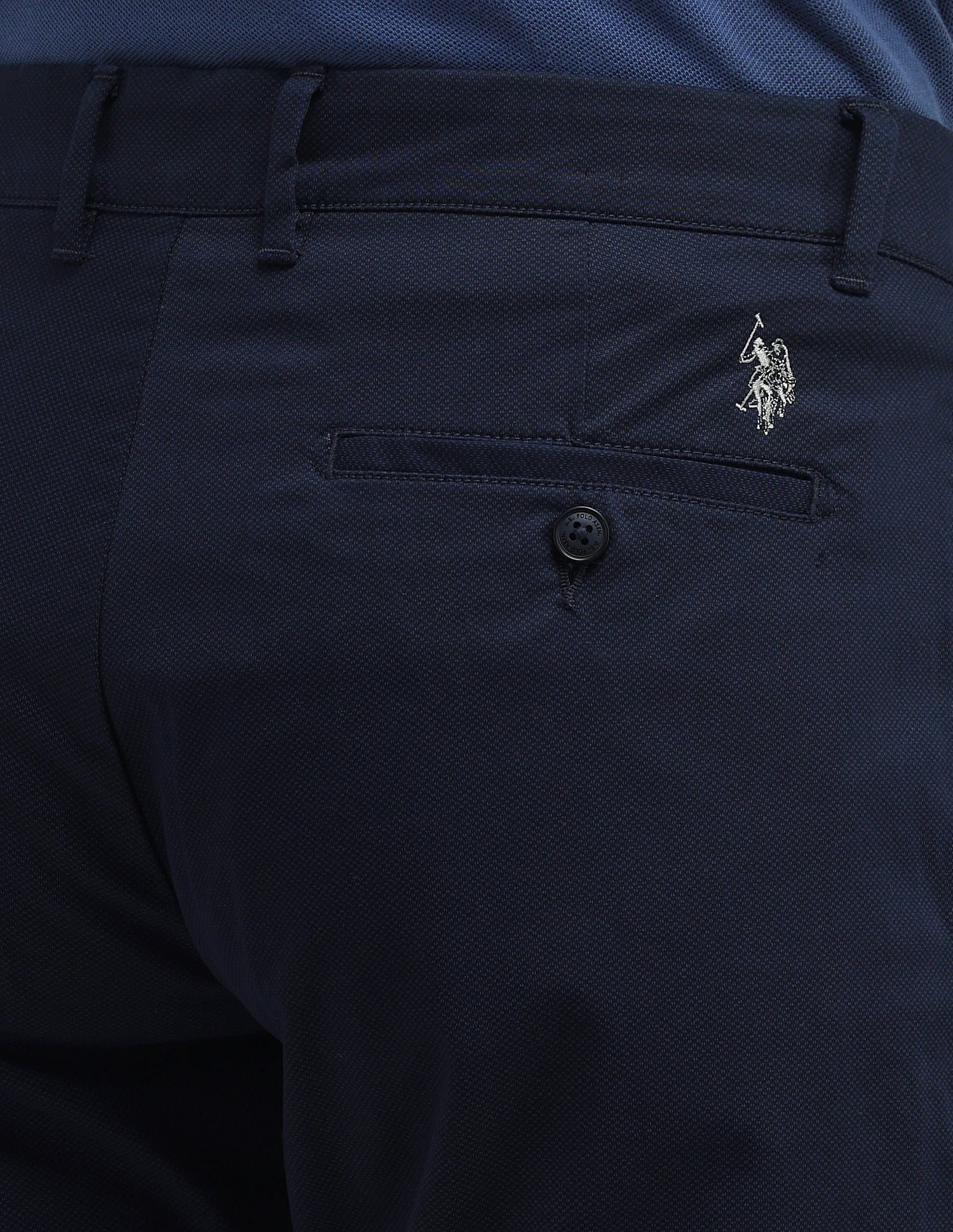 Austin Fit Solid Trousers Navy - U.S. POLO ASSN. | Large