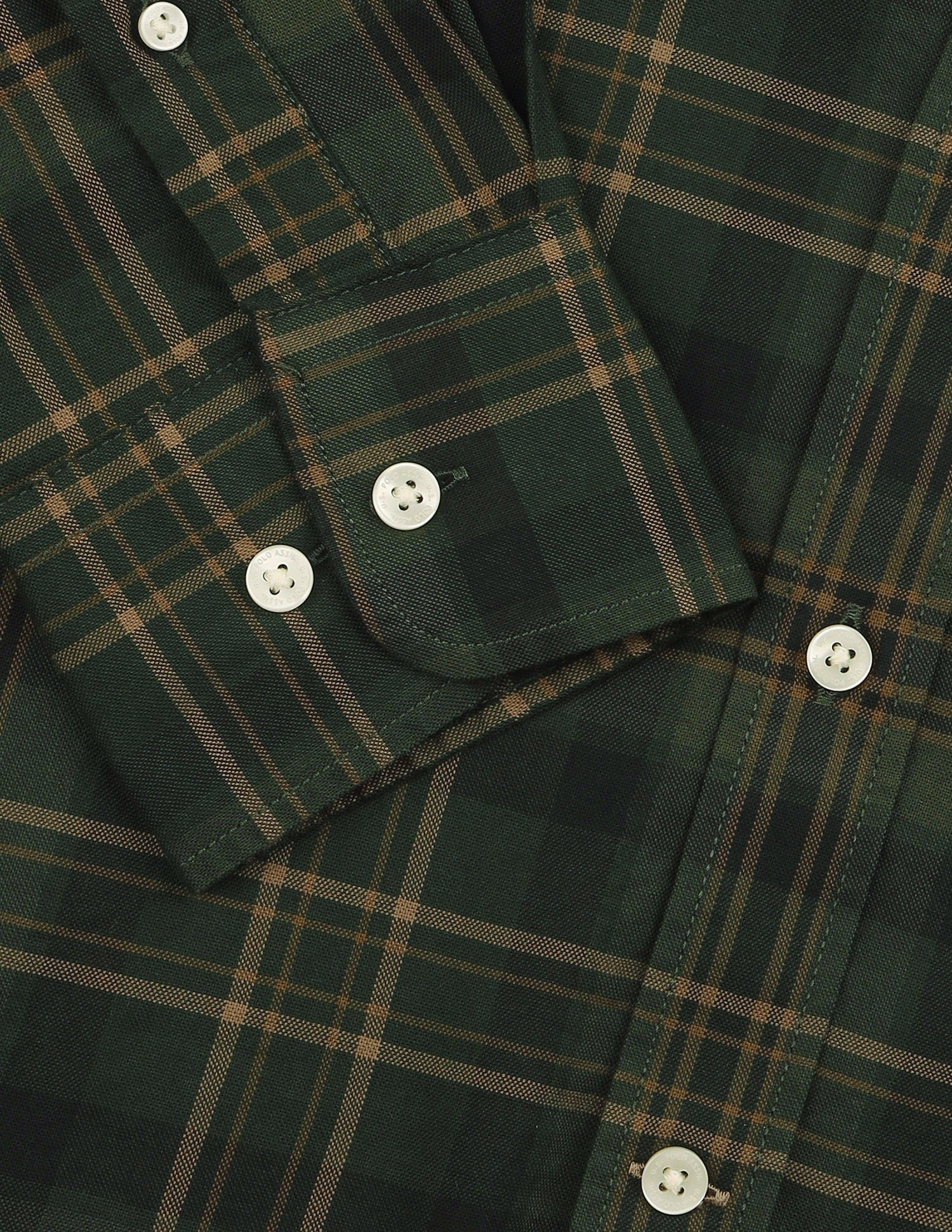 Tailored Fit Tartan Checked Shirt Olive - U.S. Polo Assn. India | Large