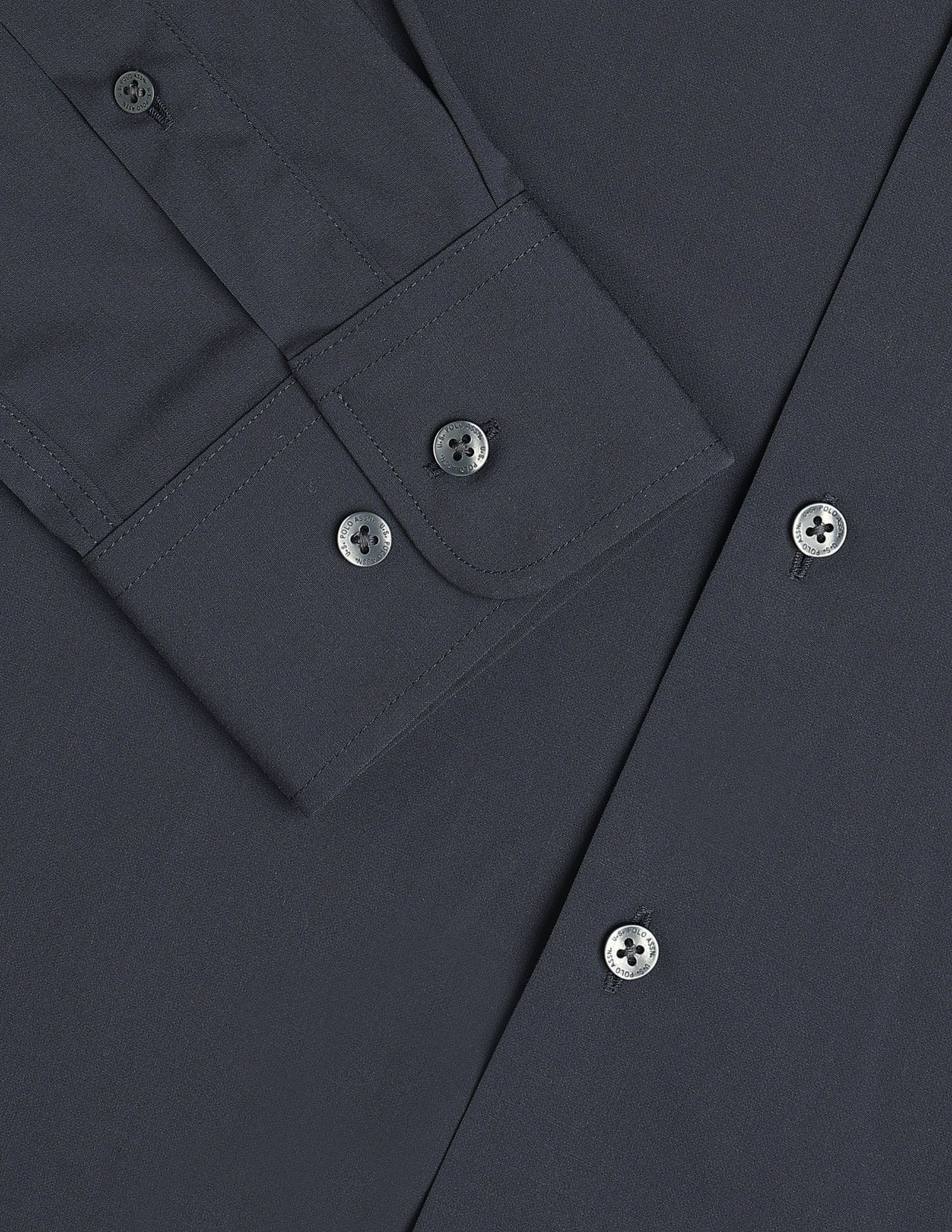 Aeris Solid Regular Fit Shirt Dark Grey - U.S. Polo Assn. India | Large