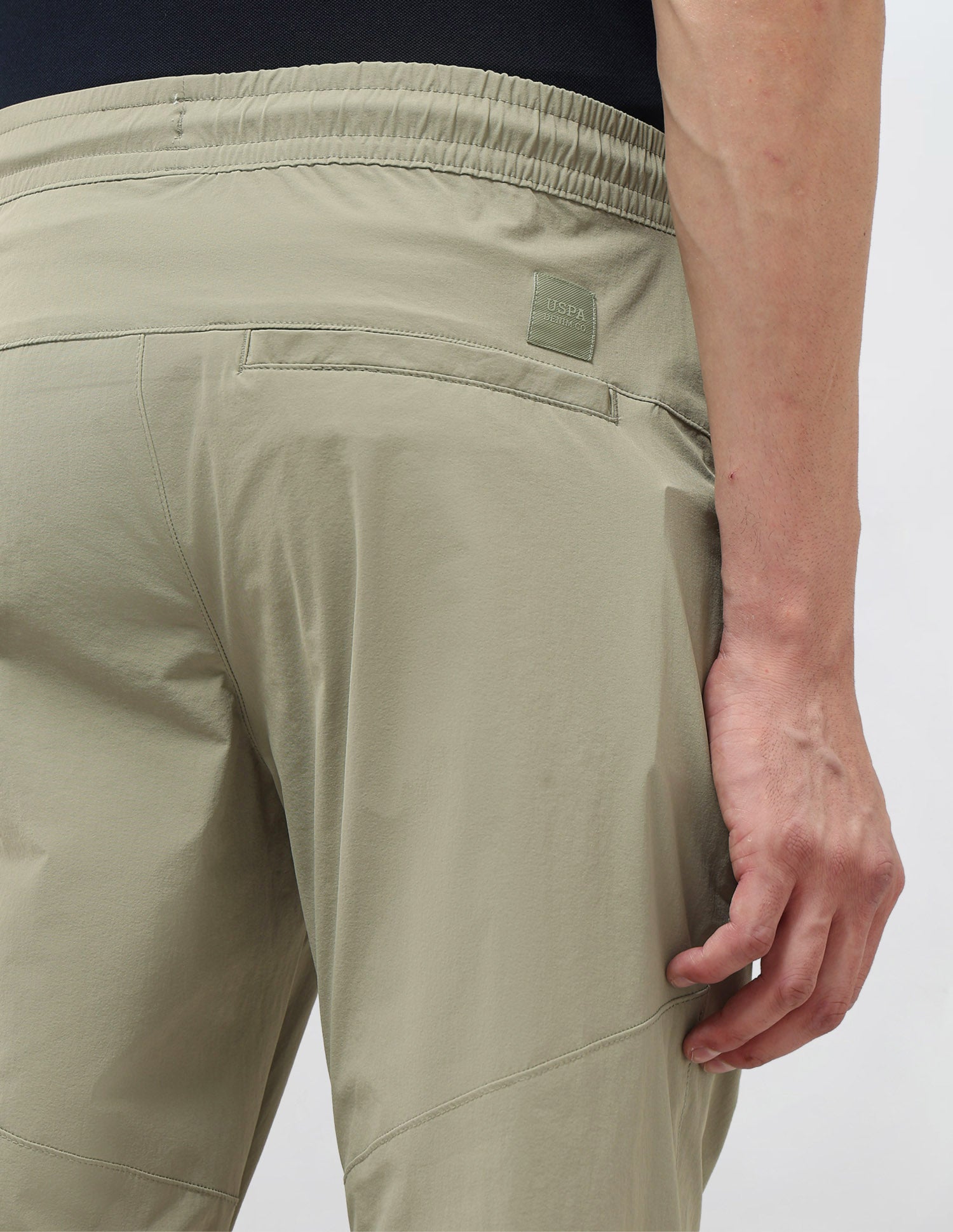 Straight Fit Mid Rise Joggers Light Green - U.S. Polo Assn. India | Large