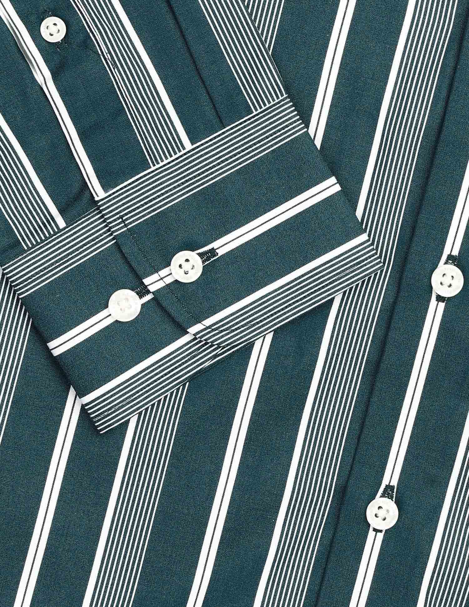 Poplin Vertical Striped Shirt Teal - U.S. POLO ASSN. | Large