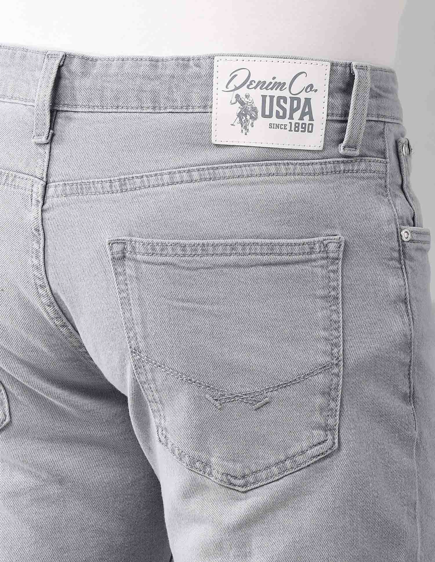 Harold Slim Straight Fit Vintage Jeans Light Grey - U.S. Polo Assn. India | Large