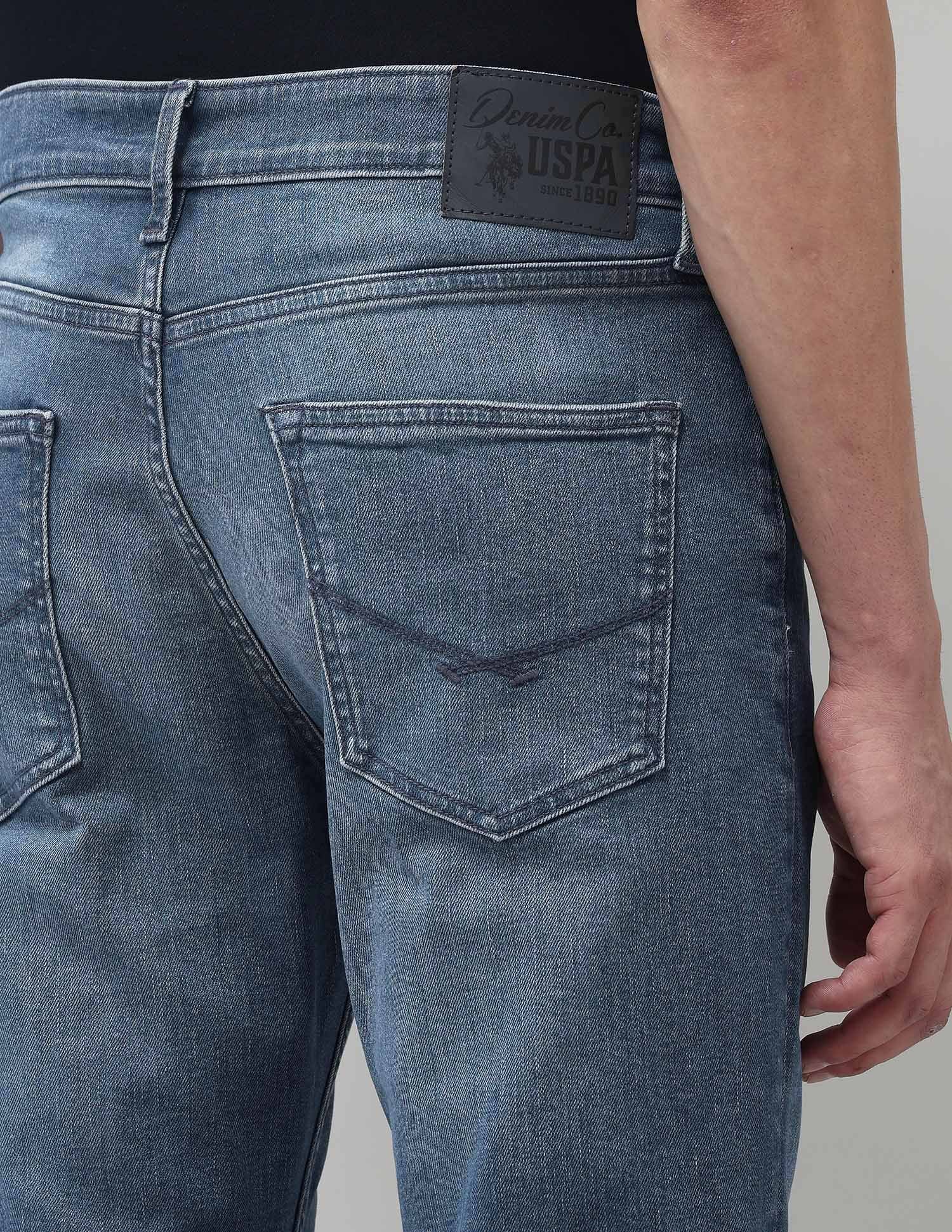 Harold Slim Straight Fit Blue Jeans Ms Wash - U.S. POLO ASSN. | Large