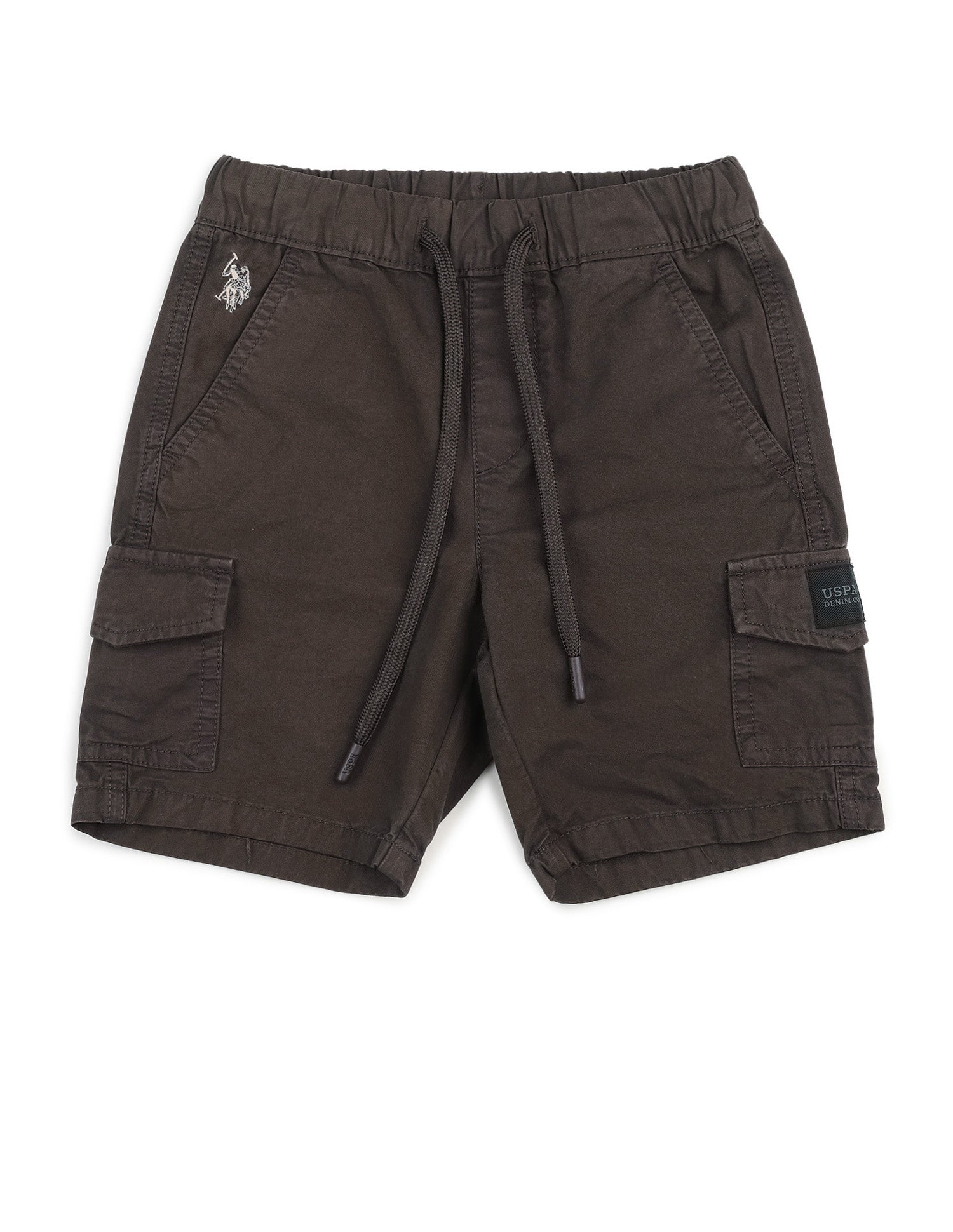 Boys Twill Cargo Shorts Brown - U.S. POLO ASSN. | Large