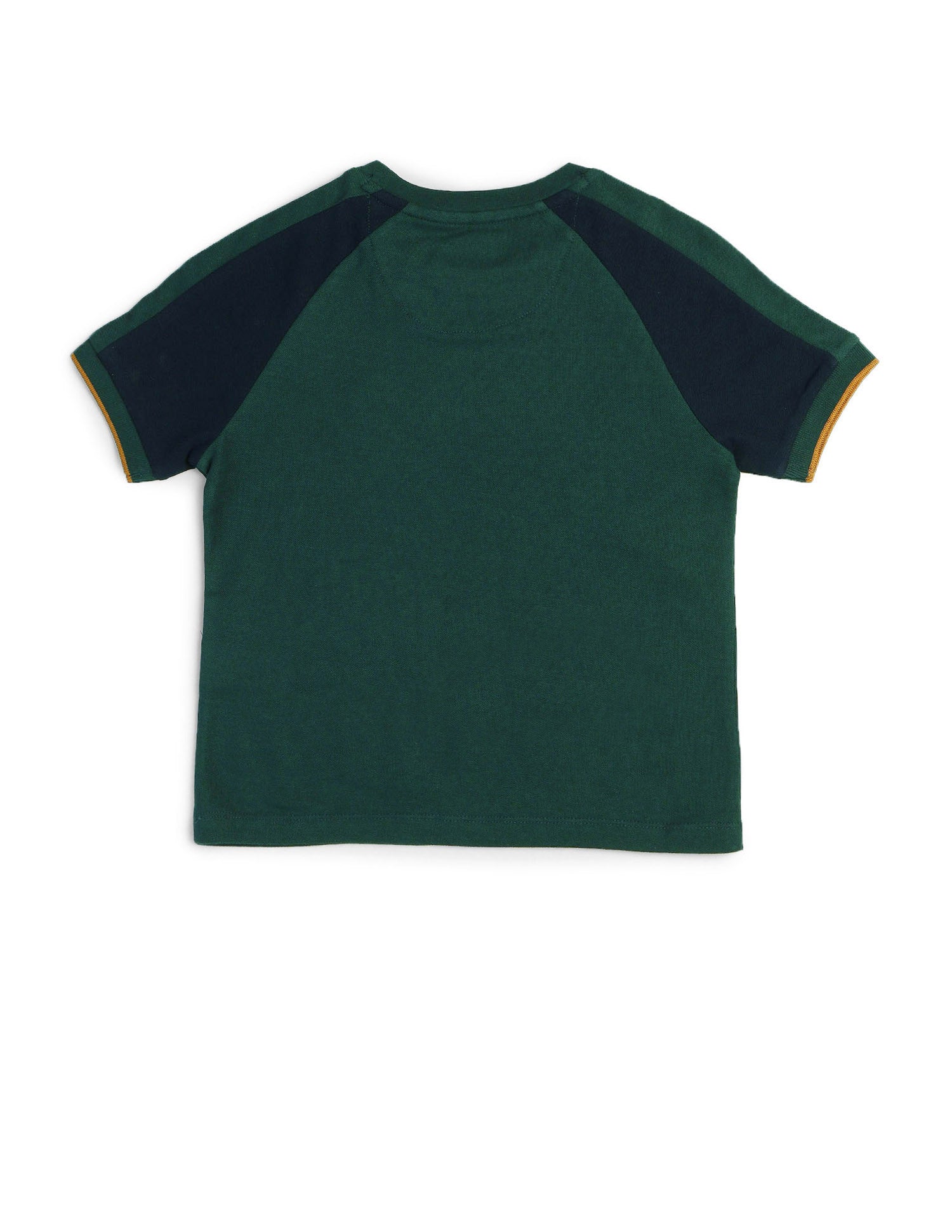 Boys Colour Blocked Regular Fit T-Shirt Dark Green - U.S. POLO ASSN. | Large