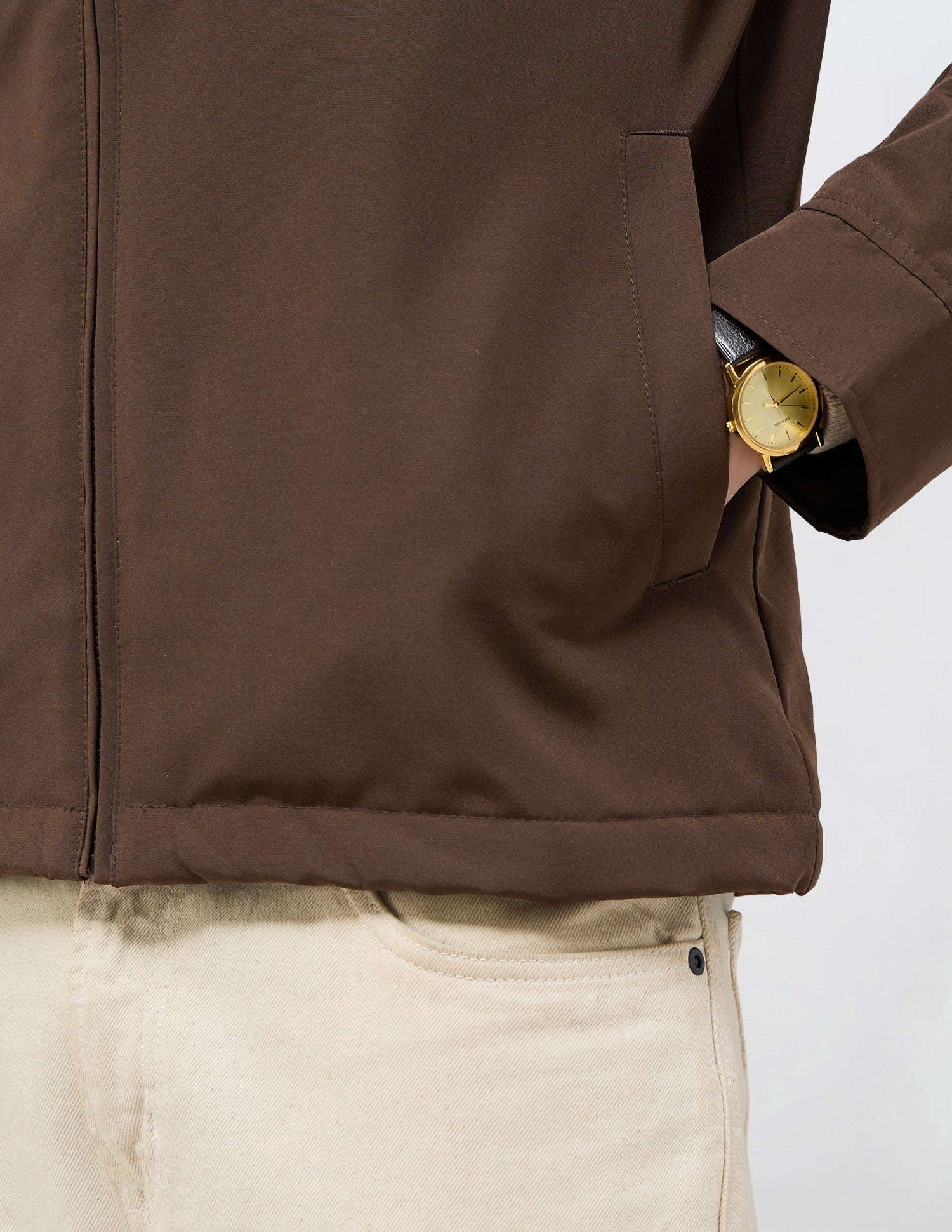 Solid Regular Fit Jacket Dark Brown - U.S. POLO ASSN. | Large