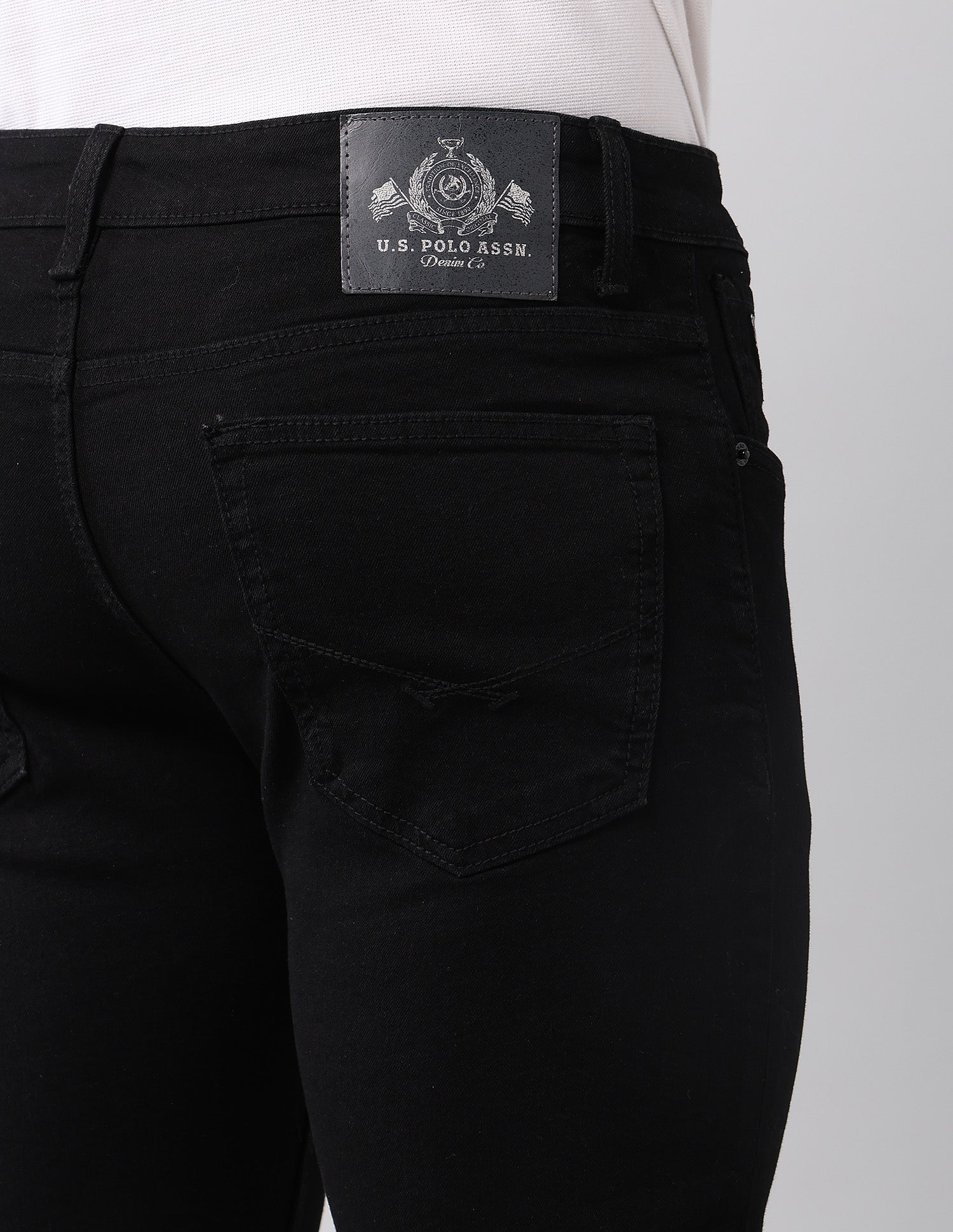 Regallo Skinny Fit Black Jeans Black - U.S. Polo Assn. India | Large