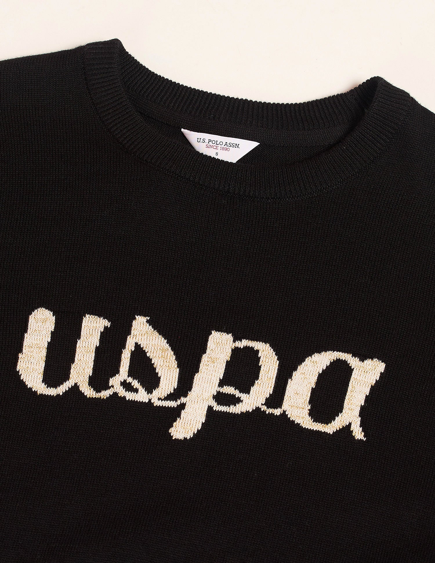 Lurex Embroiderd Cotton Sweater Wine - U.S. Polo Assn. India | Large