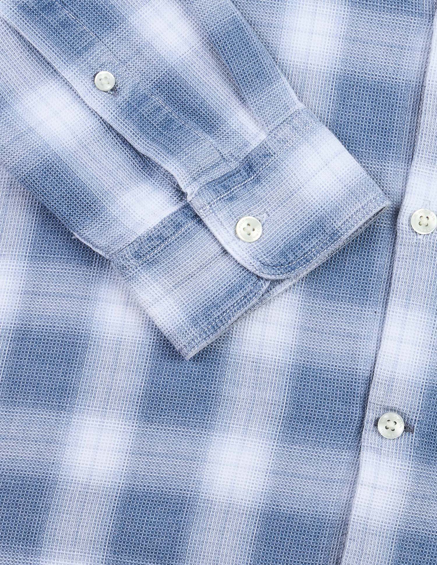 Plaid Checked Regular Fit Shirt Light Indigo - U.S. Polo Assn. India | Large