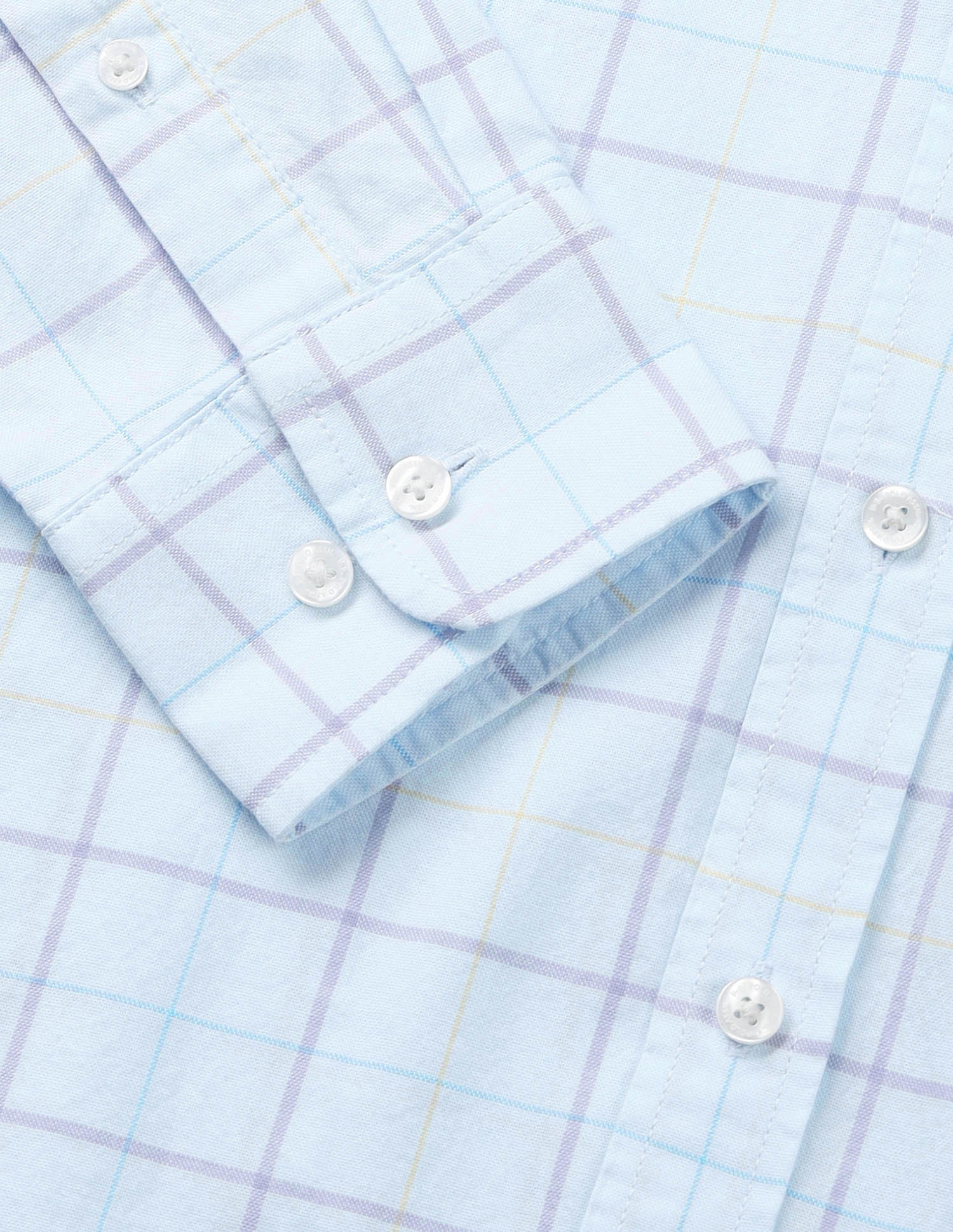 Tailored Fit Grid Tattersall Checked Shirt Aqua - U.S. Polo Assn. India | Large