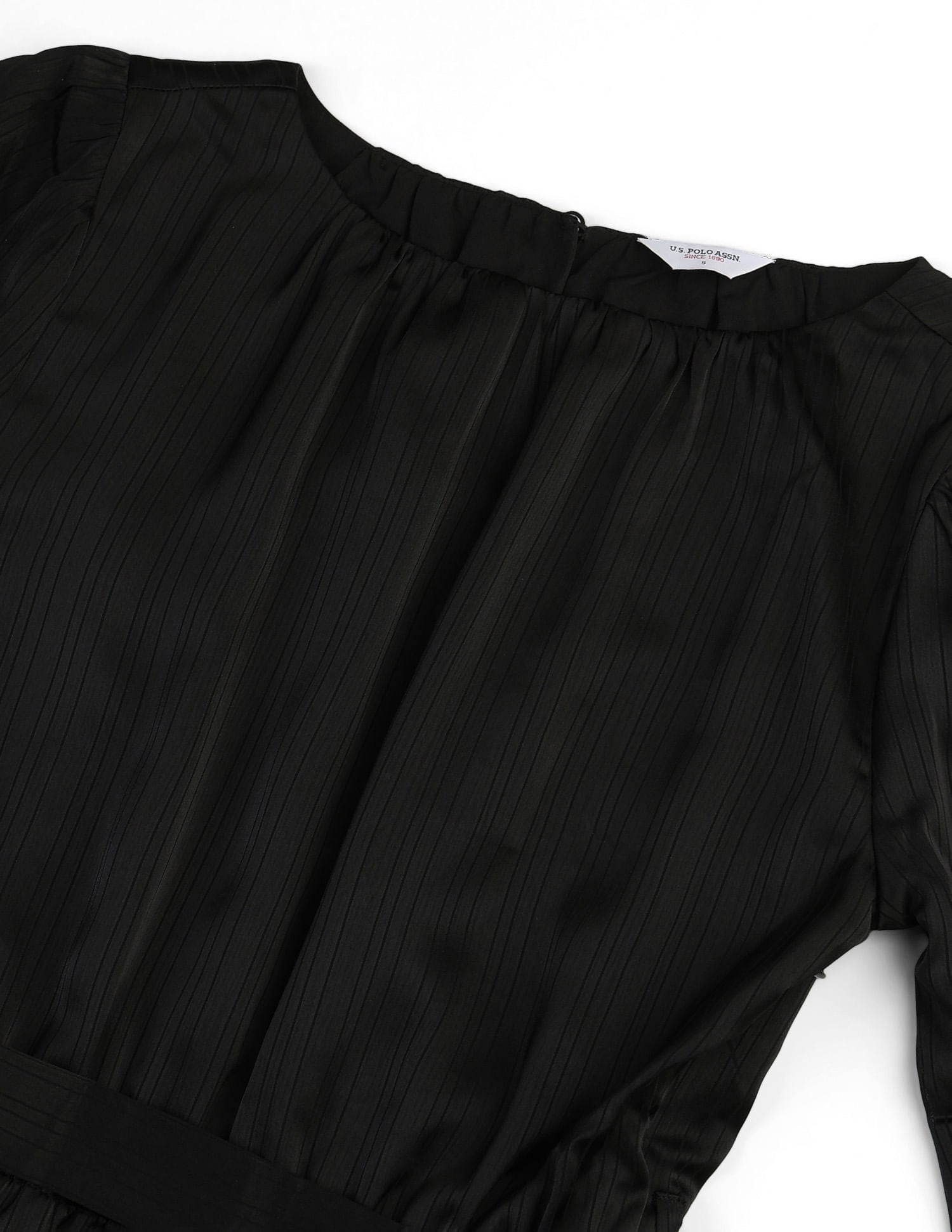 Textured Midi A-Line Dress Black - U.S. POLO ASSN. | Large