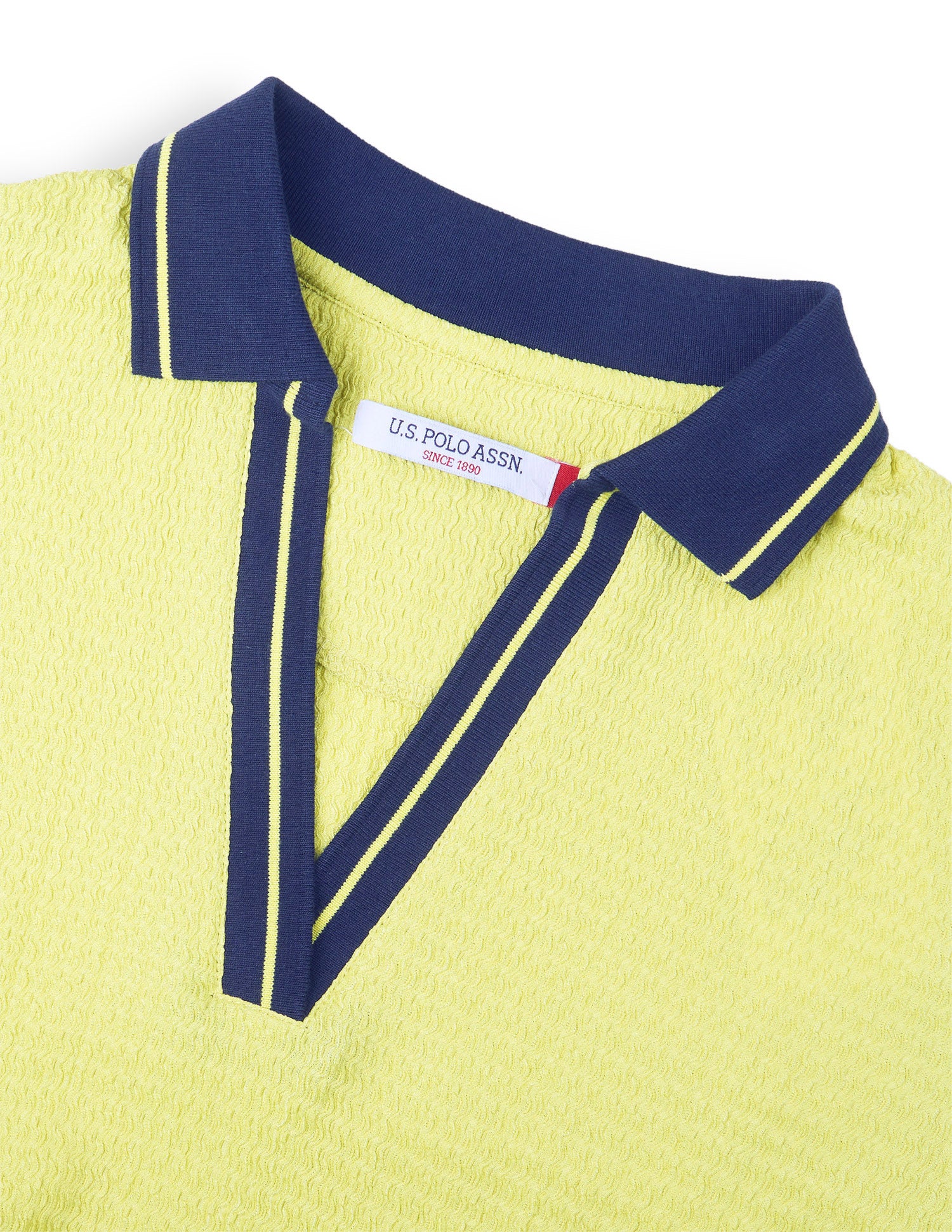 Textured Regular Fit Polo Shirt Lime-Green - U.S. Polo Assn. India | Large