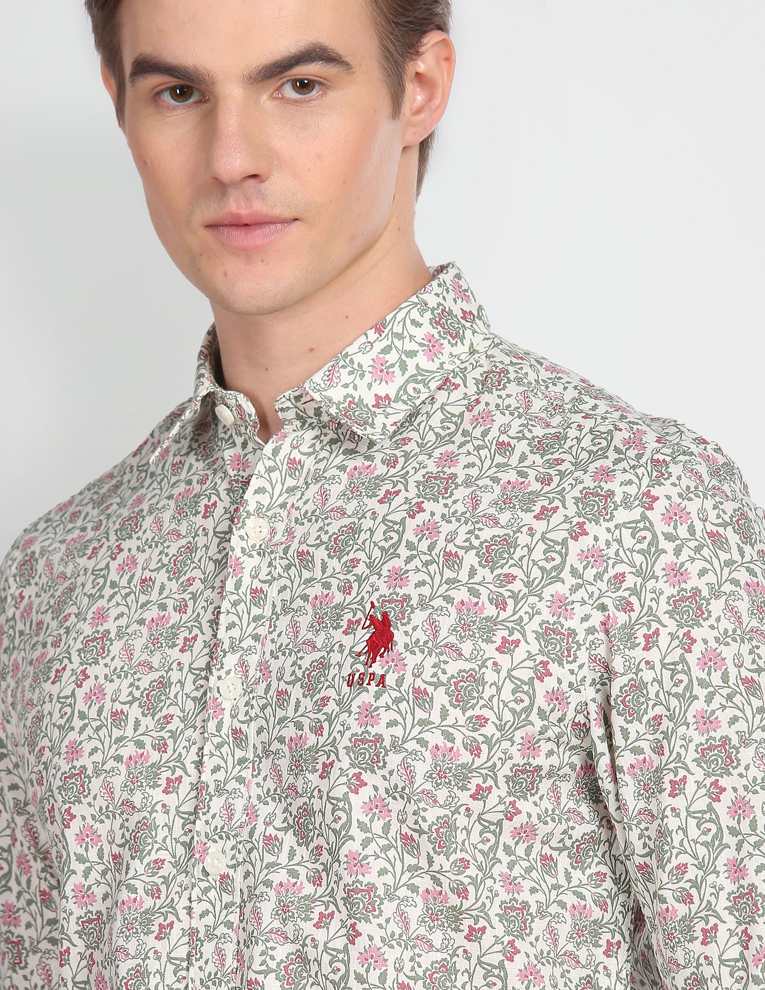 Floral Print Pure Cotton Shirt – U.S. Polo Assn. India