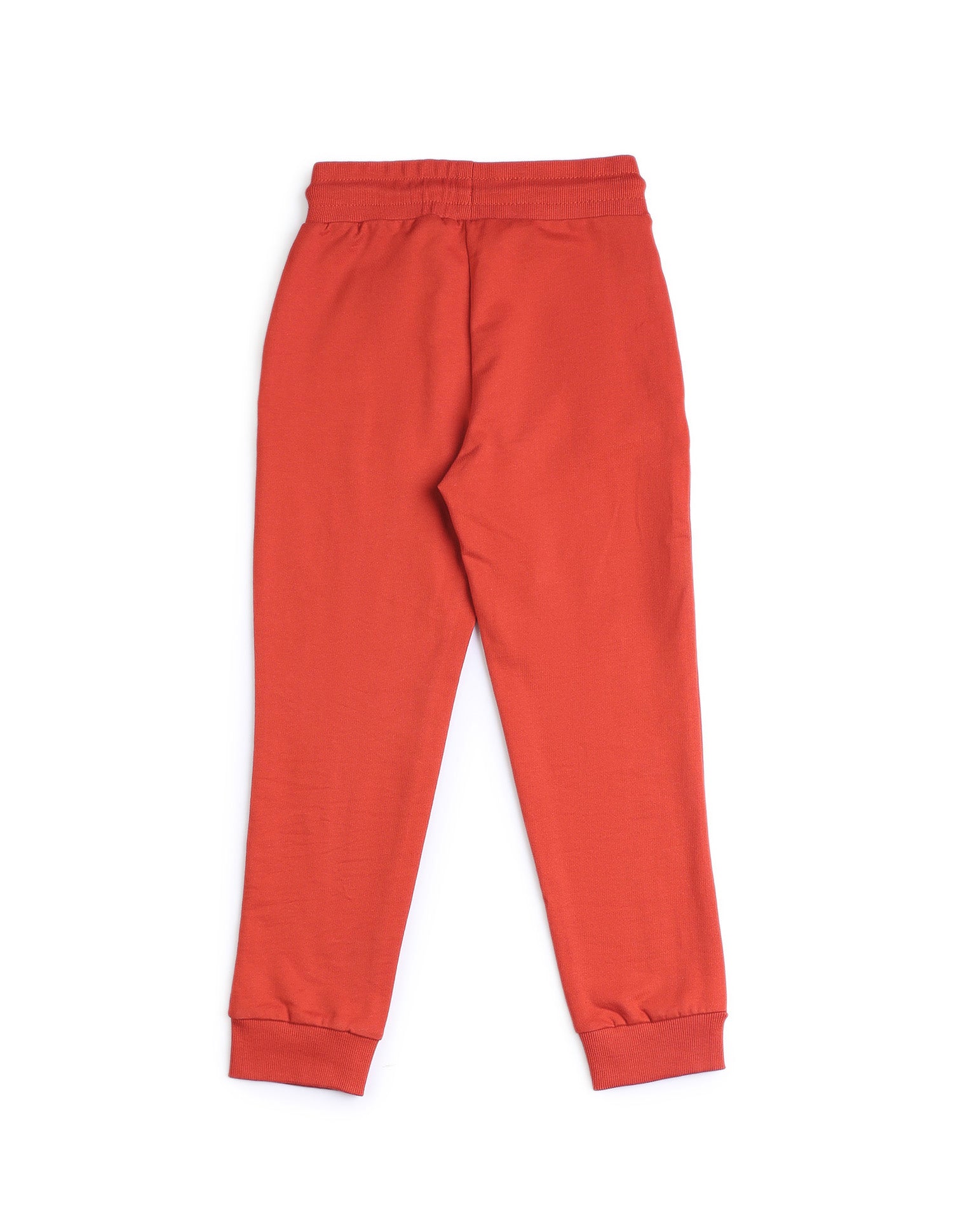 Boys Pure Cotton Solid Joggers Dark Orange - U.S. POLO ASSN. | Large