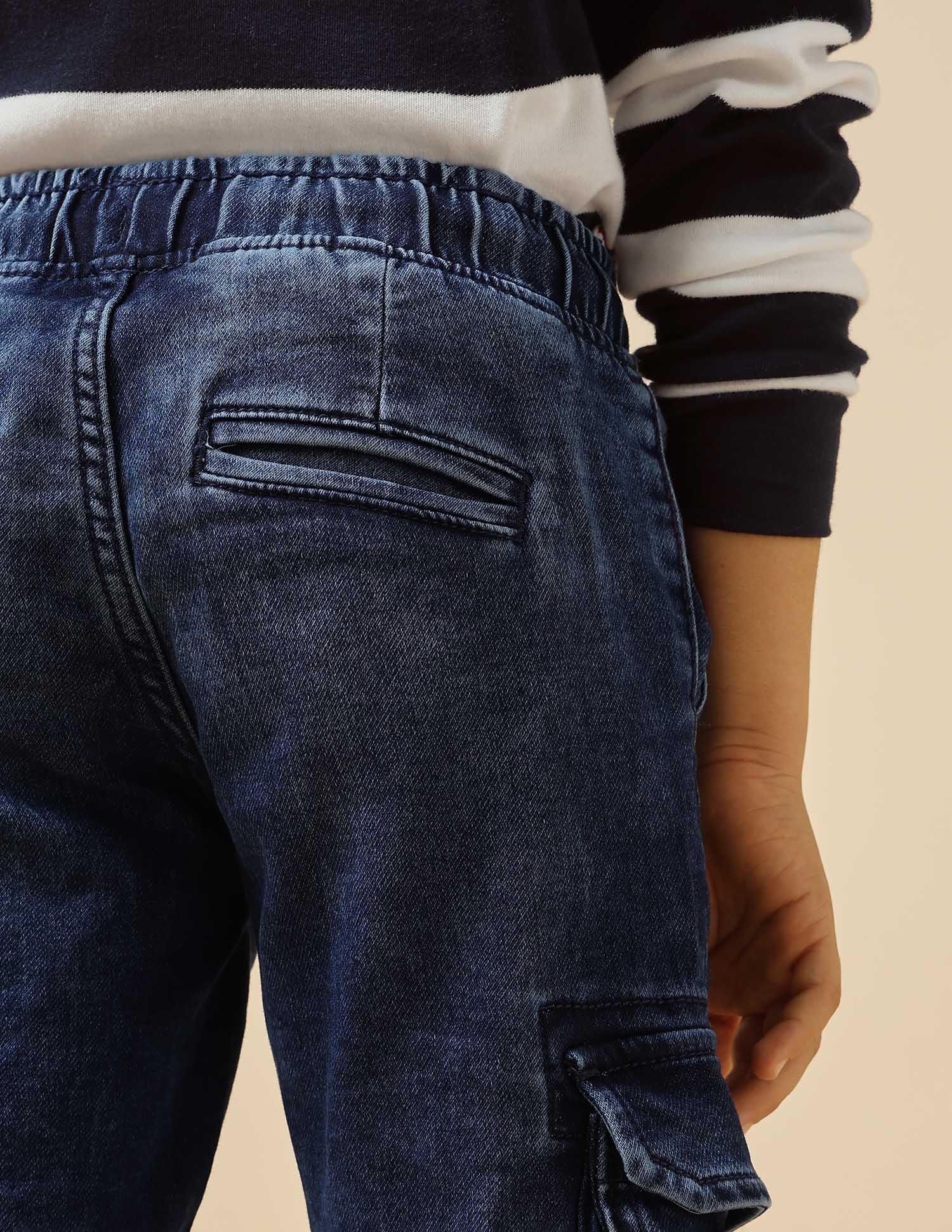 Boys Relaxed Fit Cargo Jeans Blue - U.S. POLO ASSN. | Large