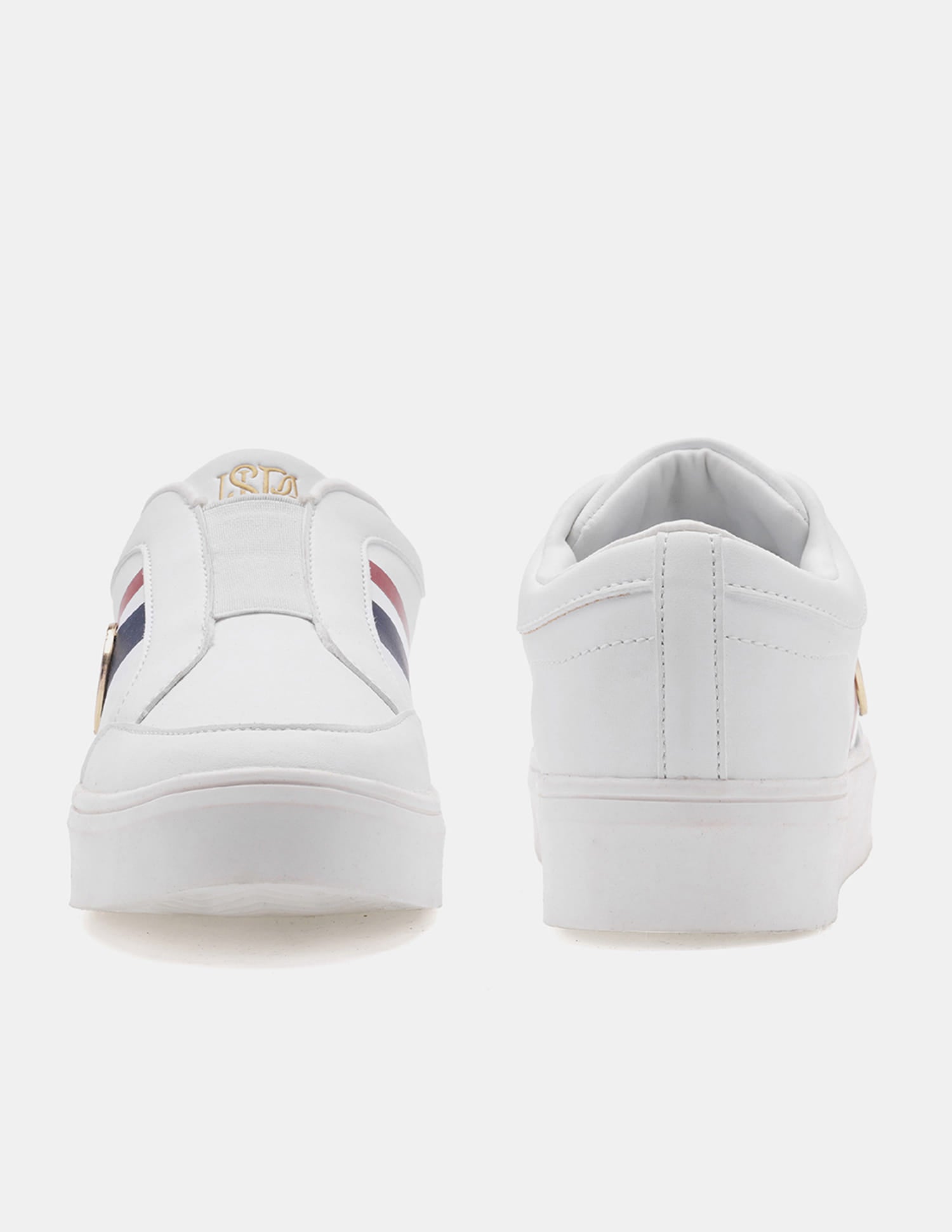 Women Tiziana Striped Sneakers White - U.S. Polo Assn. India | Large