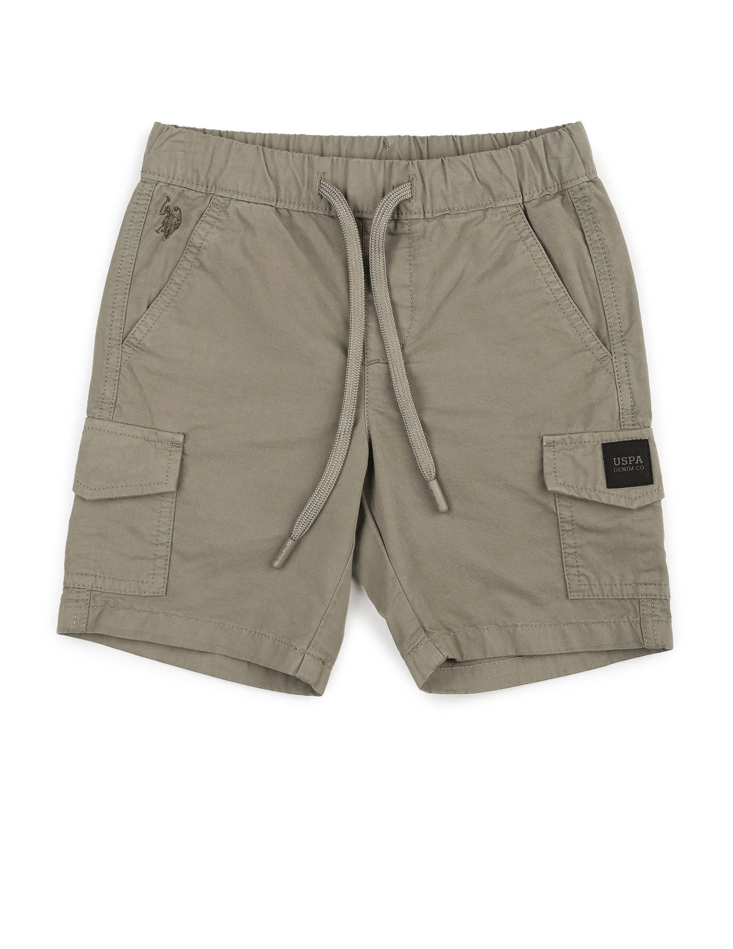 Boys Twill Cargo Shorts Light Olive - U.S. POLO ASSN. | Large