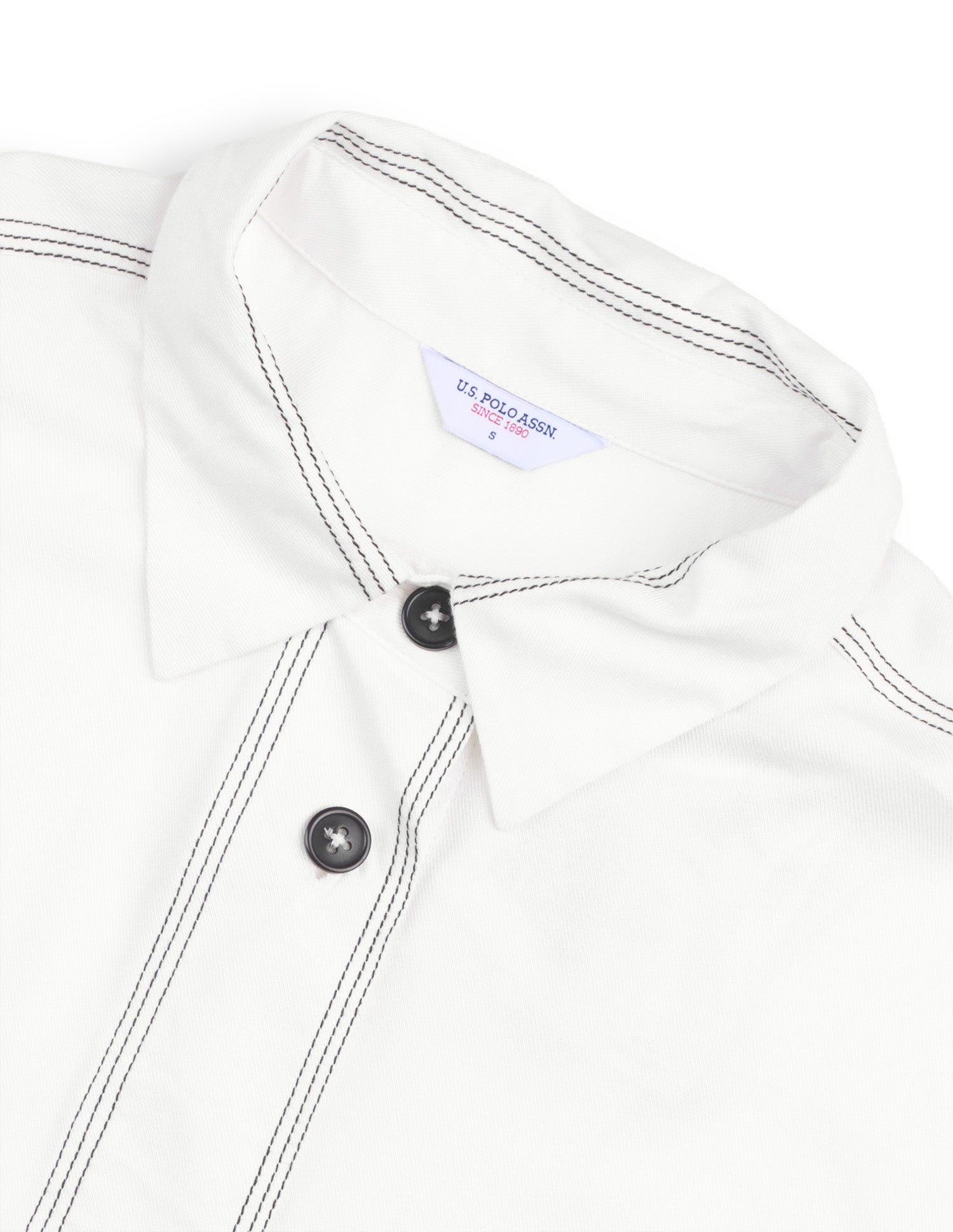 Solid Regular Fit Shirt Off White - U.S. Polo Assn. India | Large