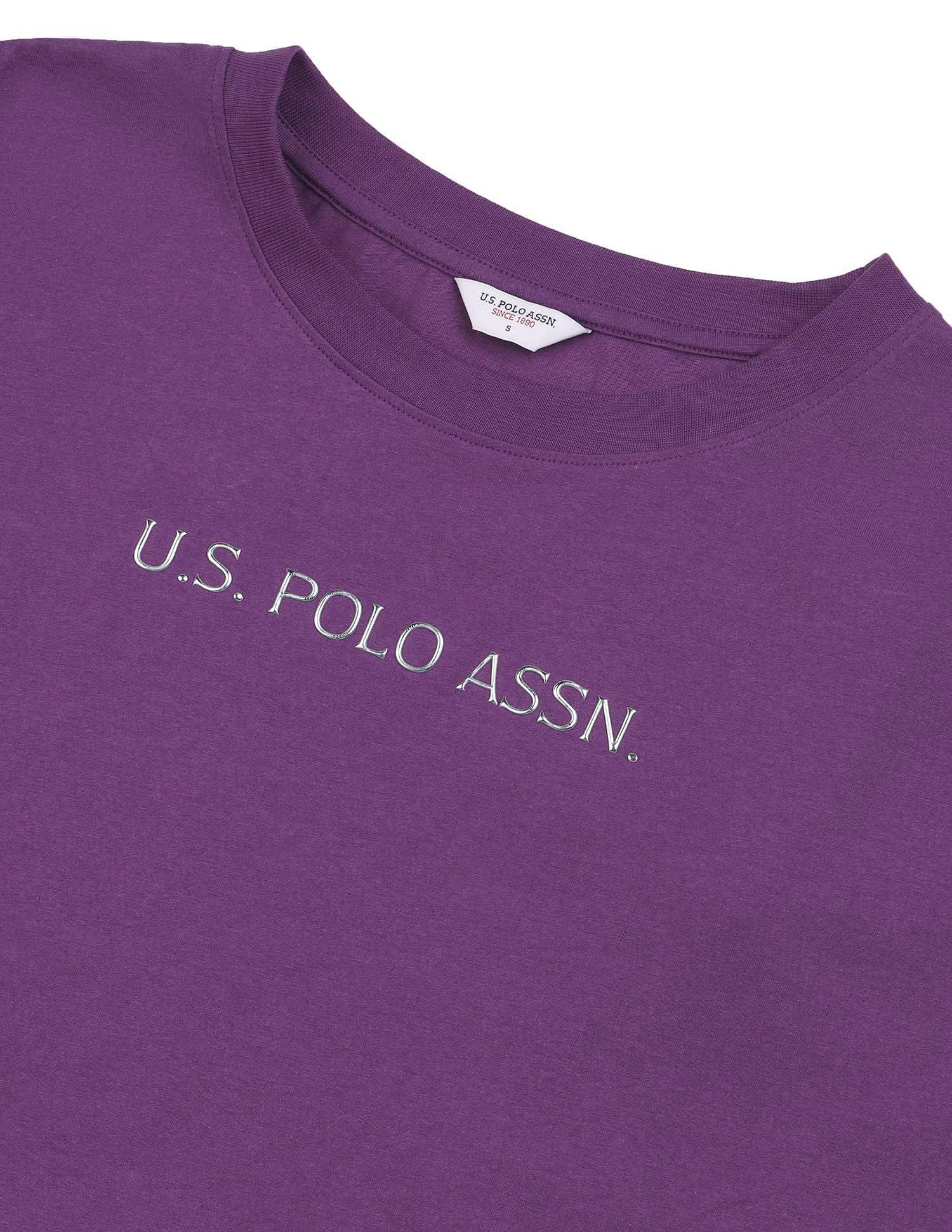 Brand Printed Relaxed Fit T-Shirt Wine - U.S. POLO ASSN. | Large