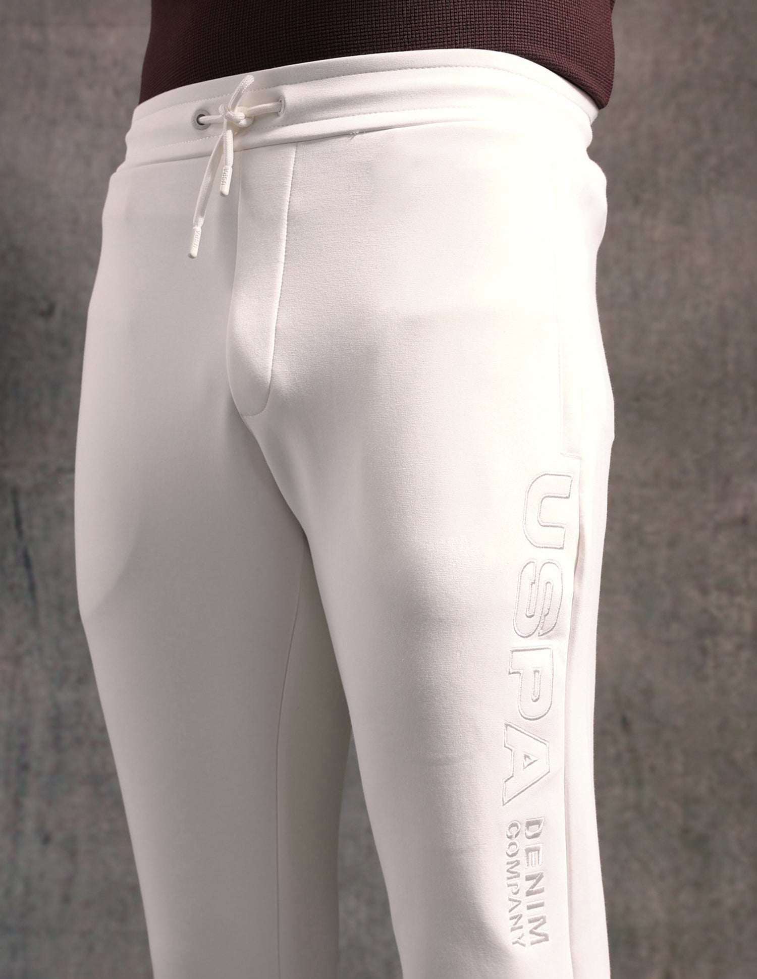 Mid Rise Black & Gold Track Pants Ivory - U.S. POLO ASSN. | Large