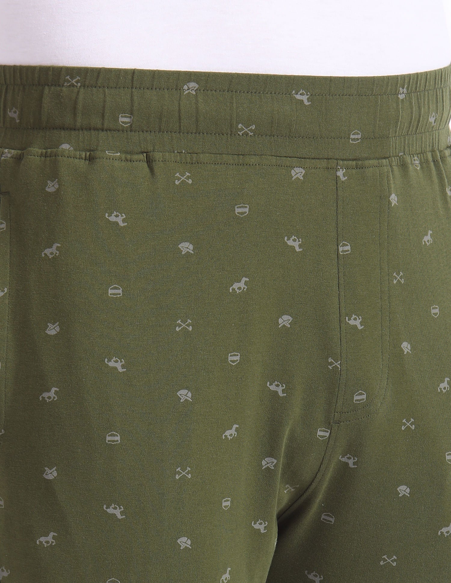 All Over Print OELP2 Lounge Track Pants - Pack Of 1 Olive - U.S. POLO ASSN. | Large