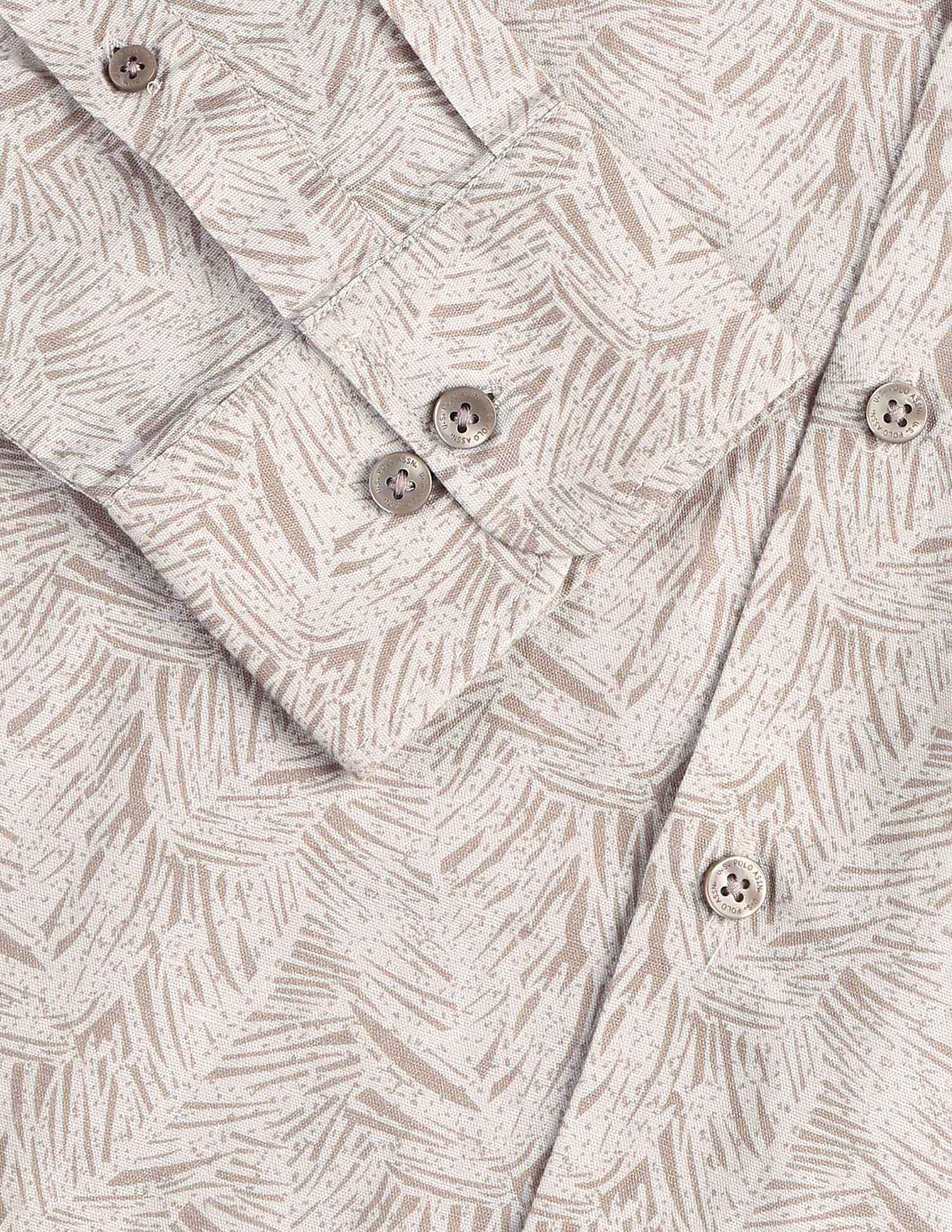 Tropical Printed Tailored Fit shirt Khaki - U.S. POLO ASSN. | Large