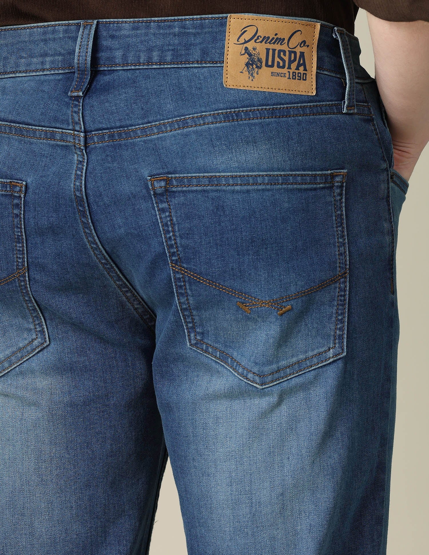 Harold Slim Straight Fit Blue Jeans Medium Indigo - U.S. POLO ASSN. | Large