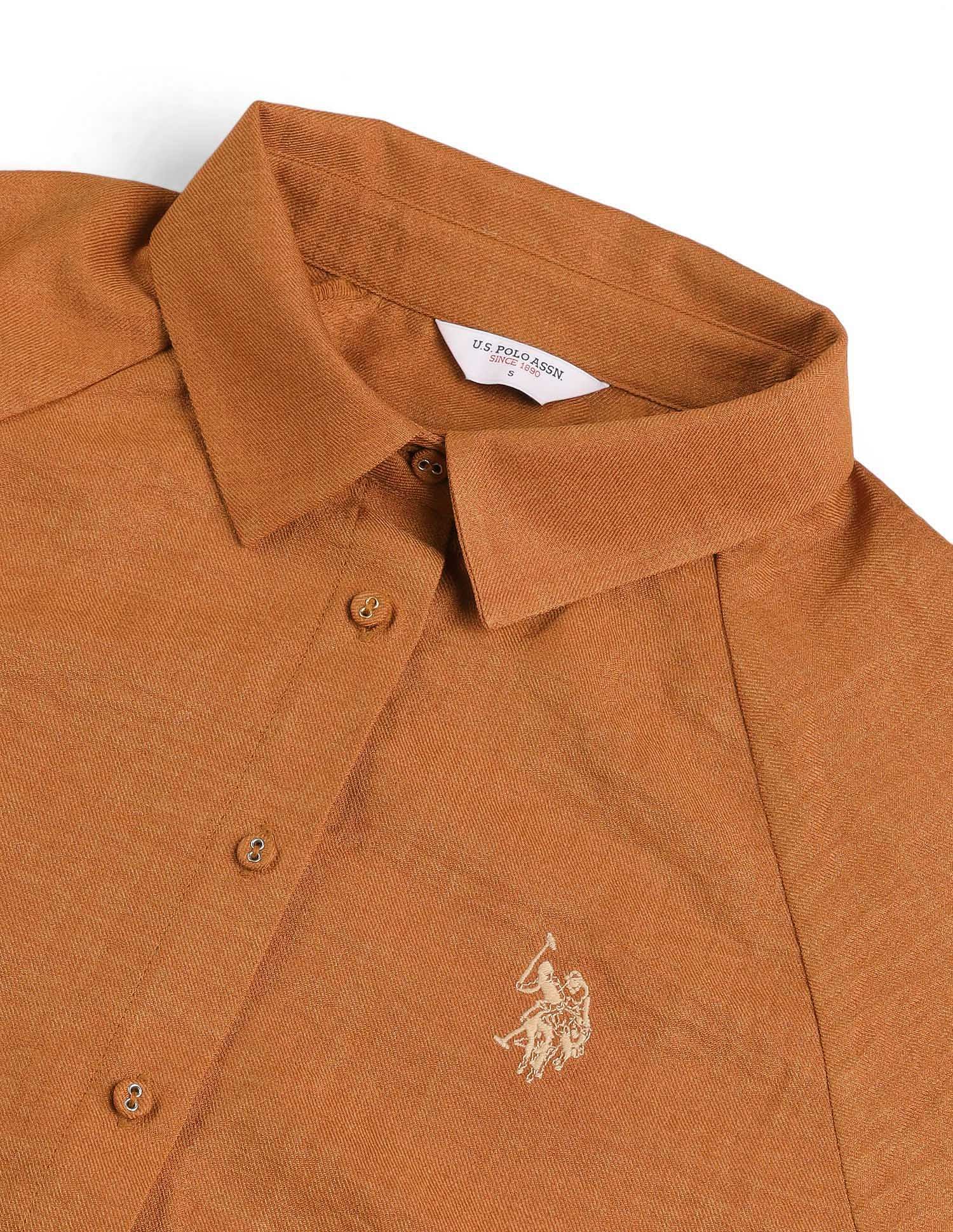 Regular Fit Solid Shirt Rust - U.S. POLO ASSN. | Large