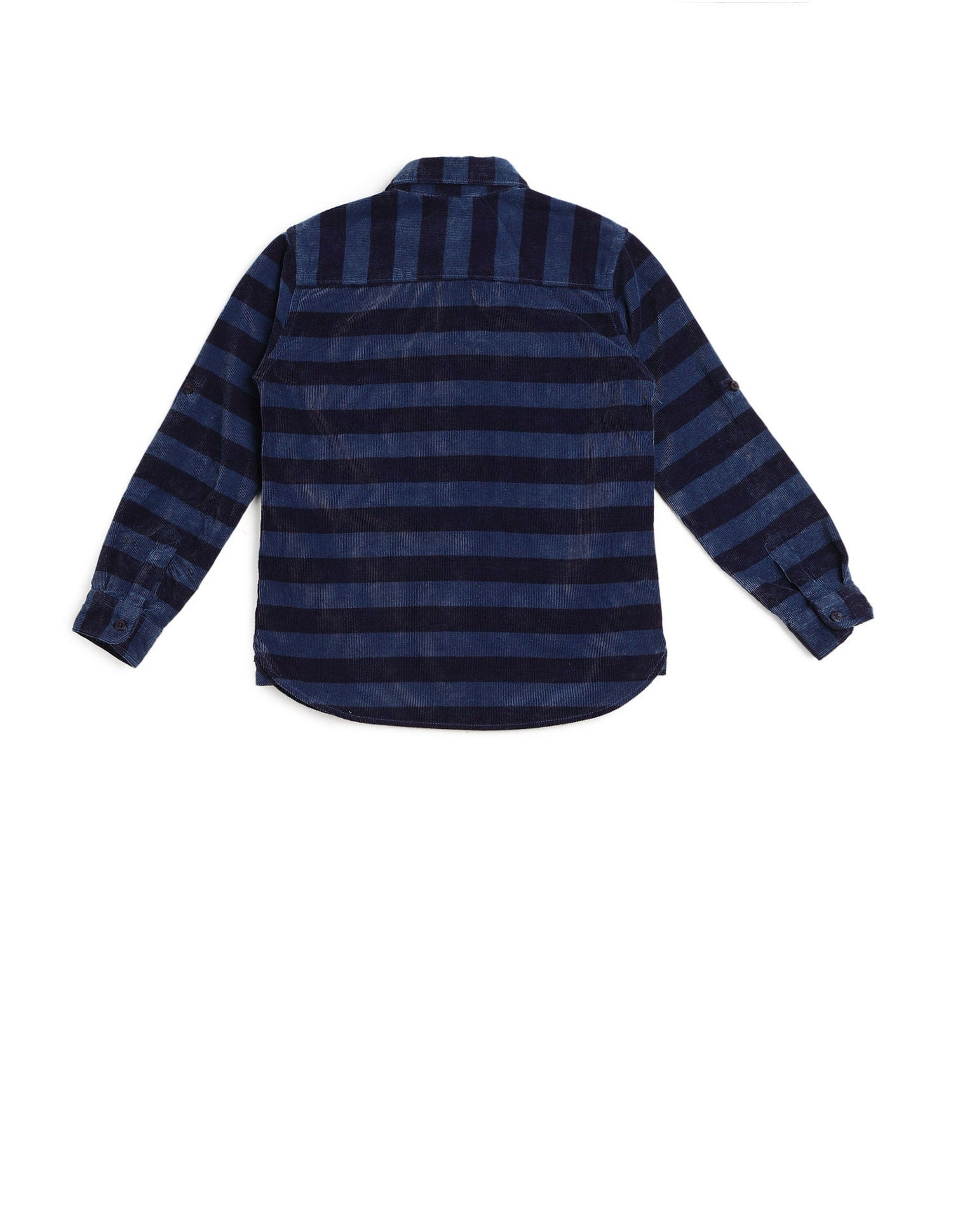 Boys Horizontal Striped Pure Cotton Shirt Indigo - U.S. POLO ASSN. | Large