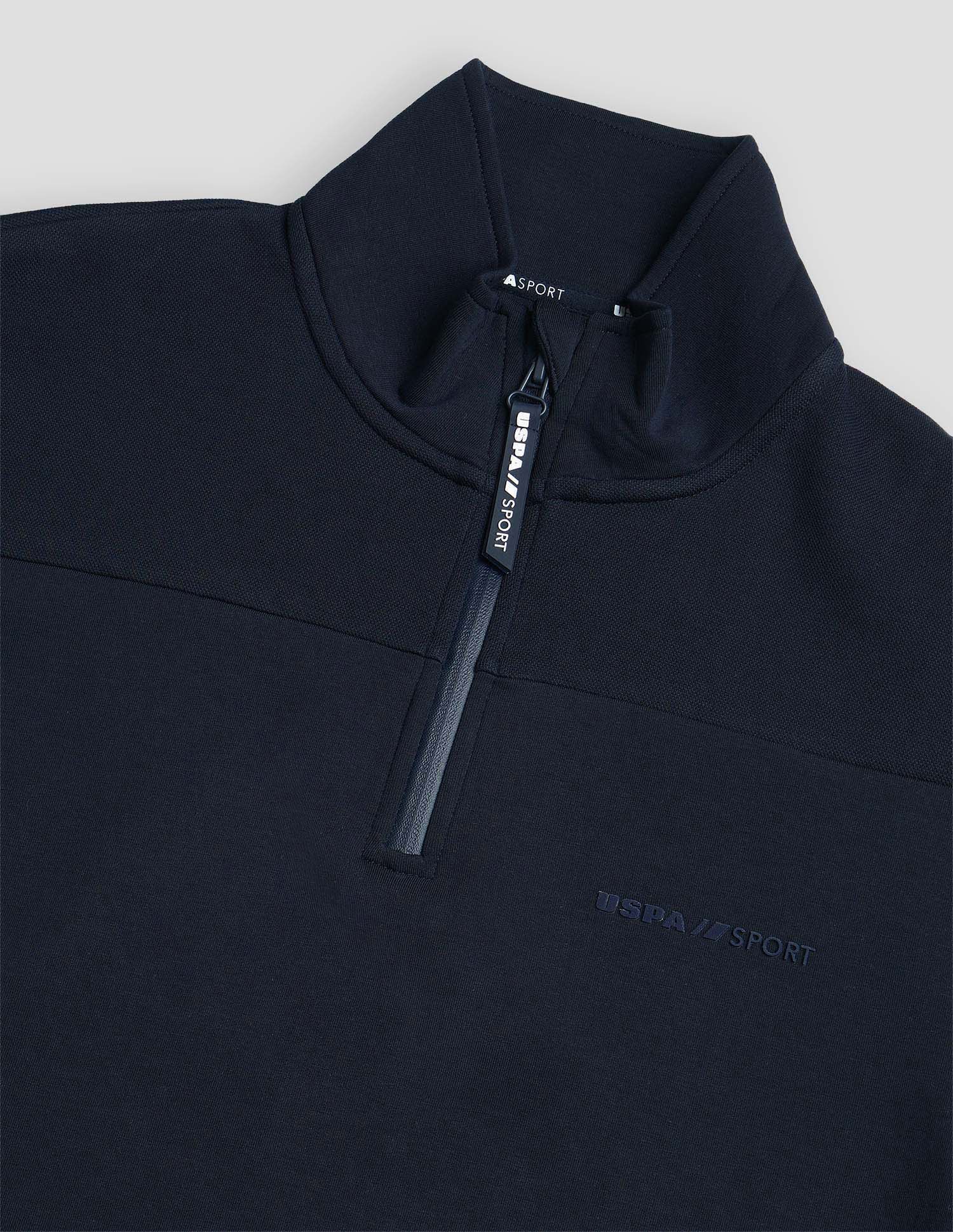 Regular Fit Solid Active Sweatshirt Navy - U.S. POLO ASSN. | Large