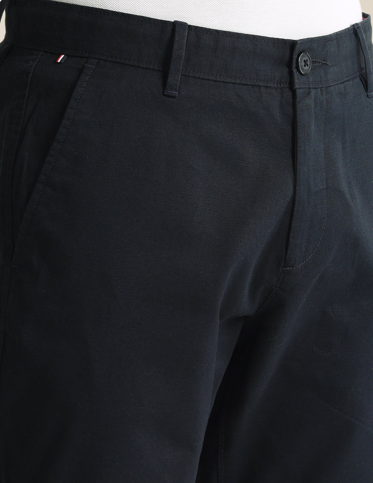 Slim Straight Fit Solid Shorts Navy - U.S. Polo Assn. India | Large