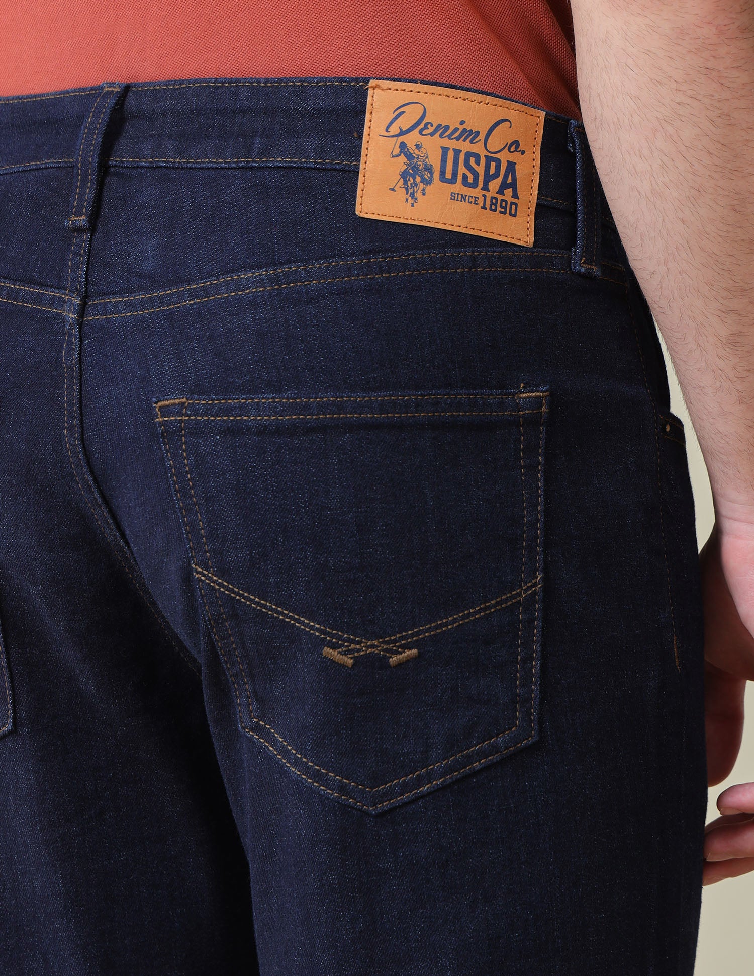 Harold Slim Straight Fit Blue Jeans Dark Blue - U.S. Polo Assn. India | Large