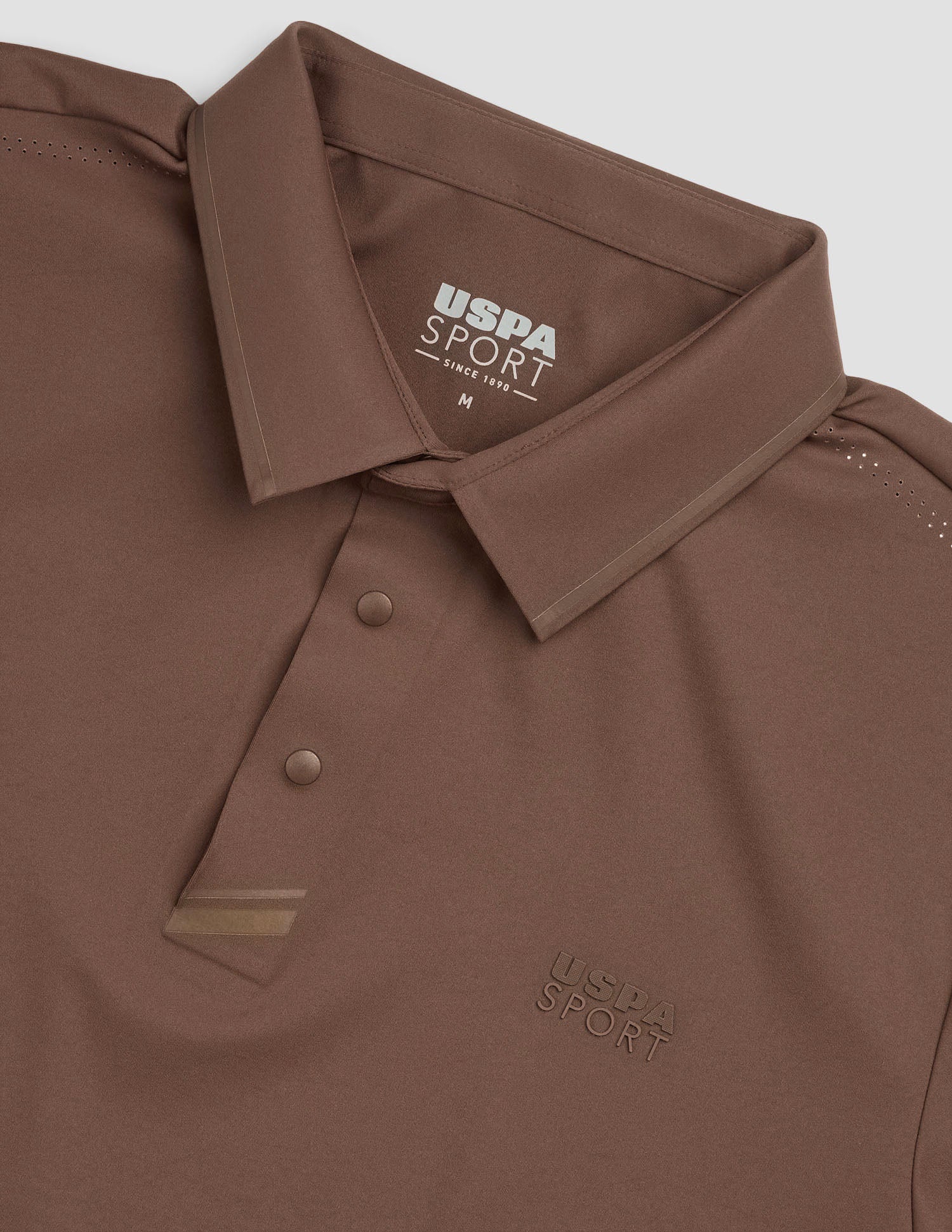 Solid Regular Fit Active Polo Shirt Brown - U.S. POLO ASSN. | Large