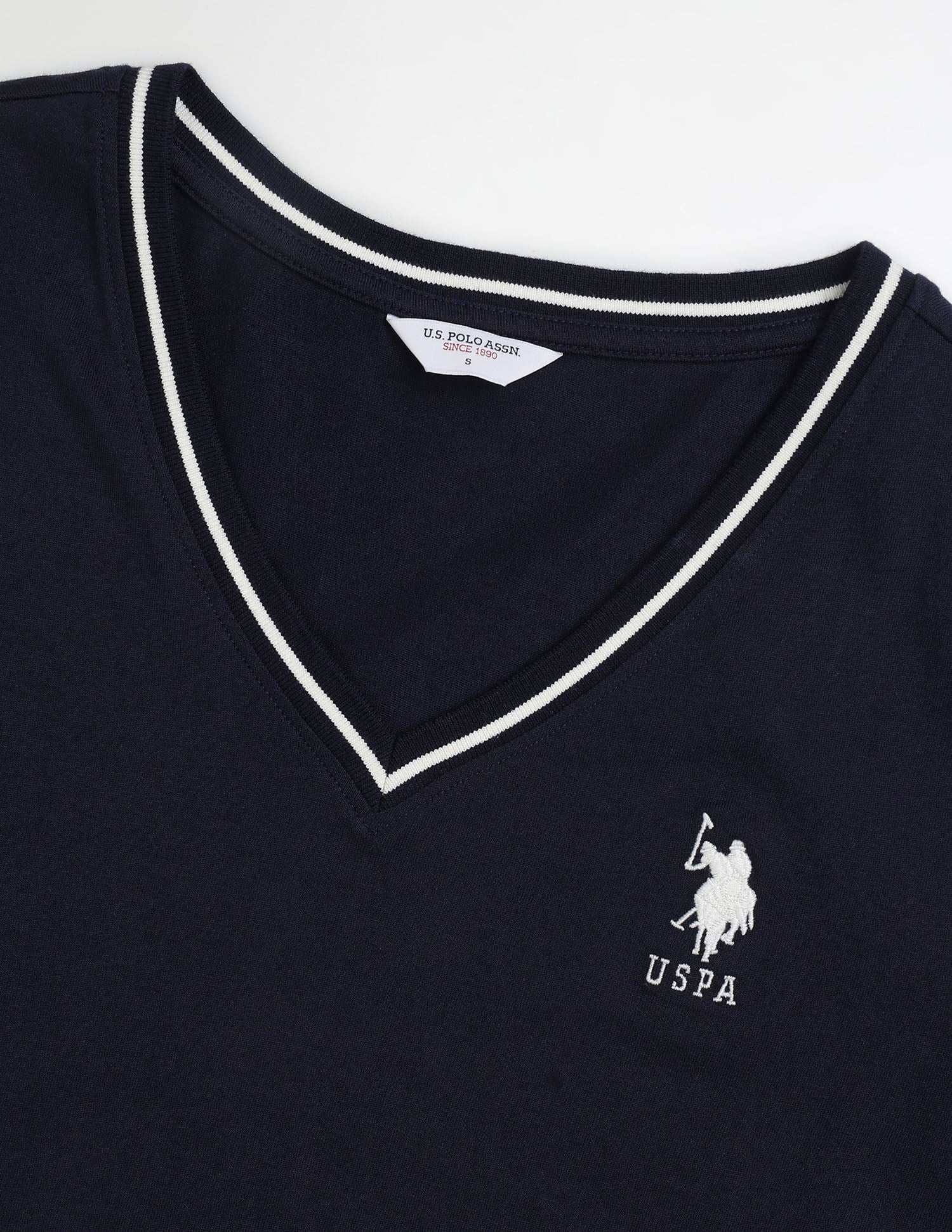 Regular Fit Solid T-Shirt Navy - U.S. Polo Assn. India | Large