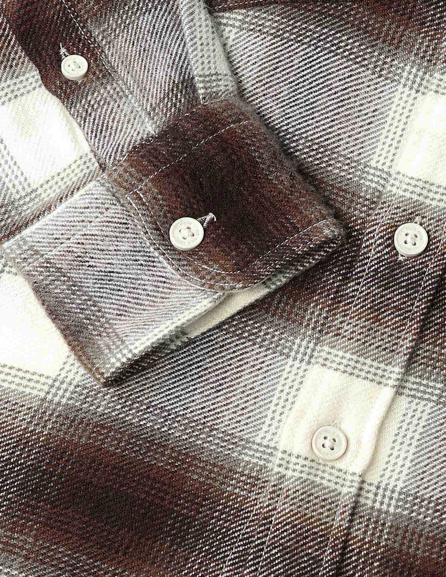 Twill Plaid Checked Shacket Ivory - U.S. Polo Assn. India | Large