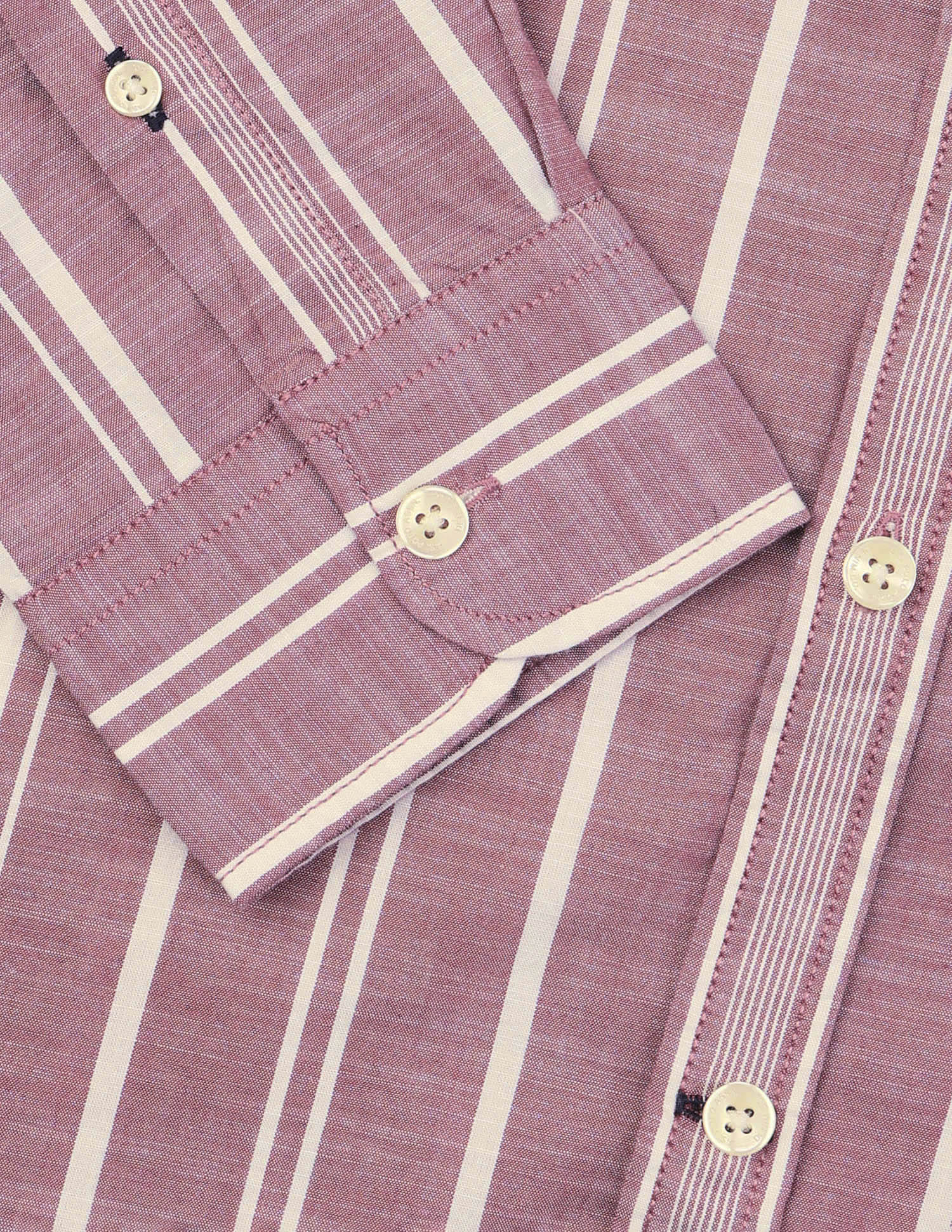 Vertical Striped Regular Fit Shirt Pink - U.S. Polo Assn. India | Large