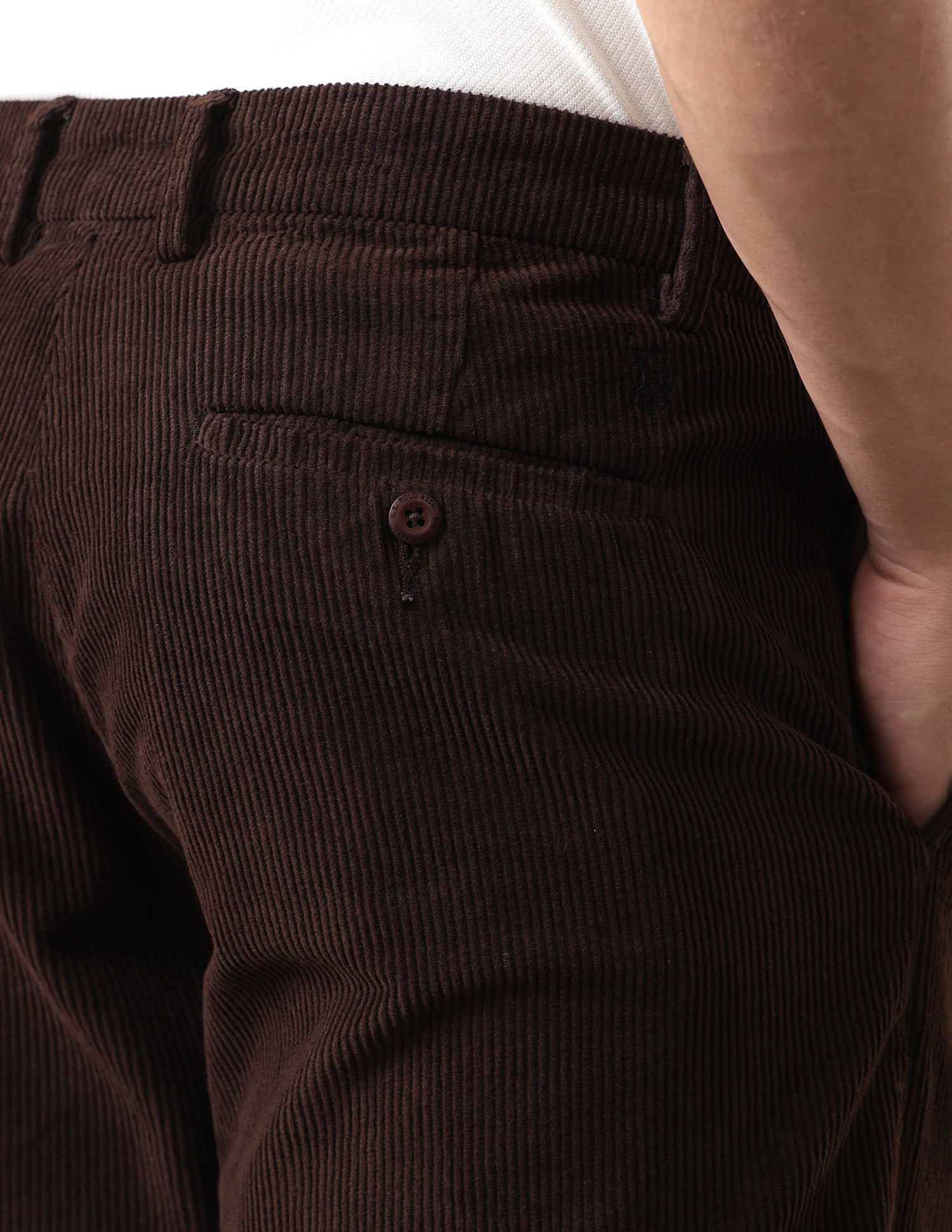 Corduroy	Riley Straight Fit Trousers Brown - U.S. Polo Assn. India | Large