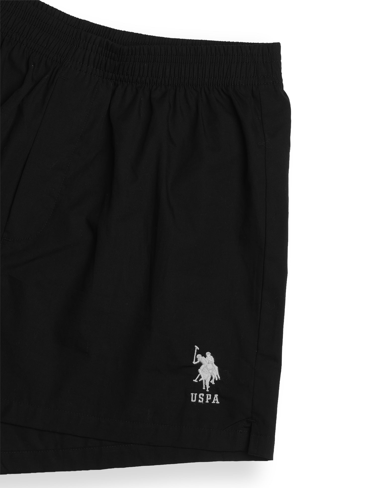 Pure Cotton OEX04 Boxer Shorts - Pack Of 1 Black - U.S. Polo Assn. India | Large