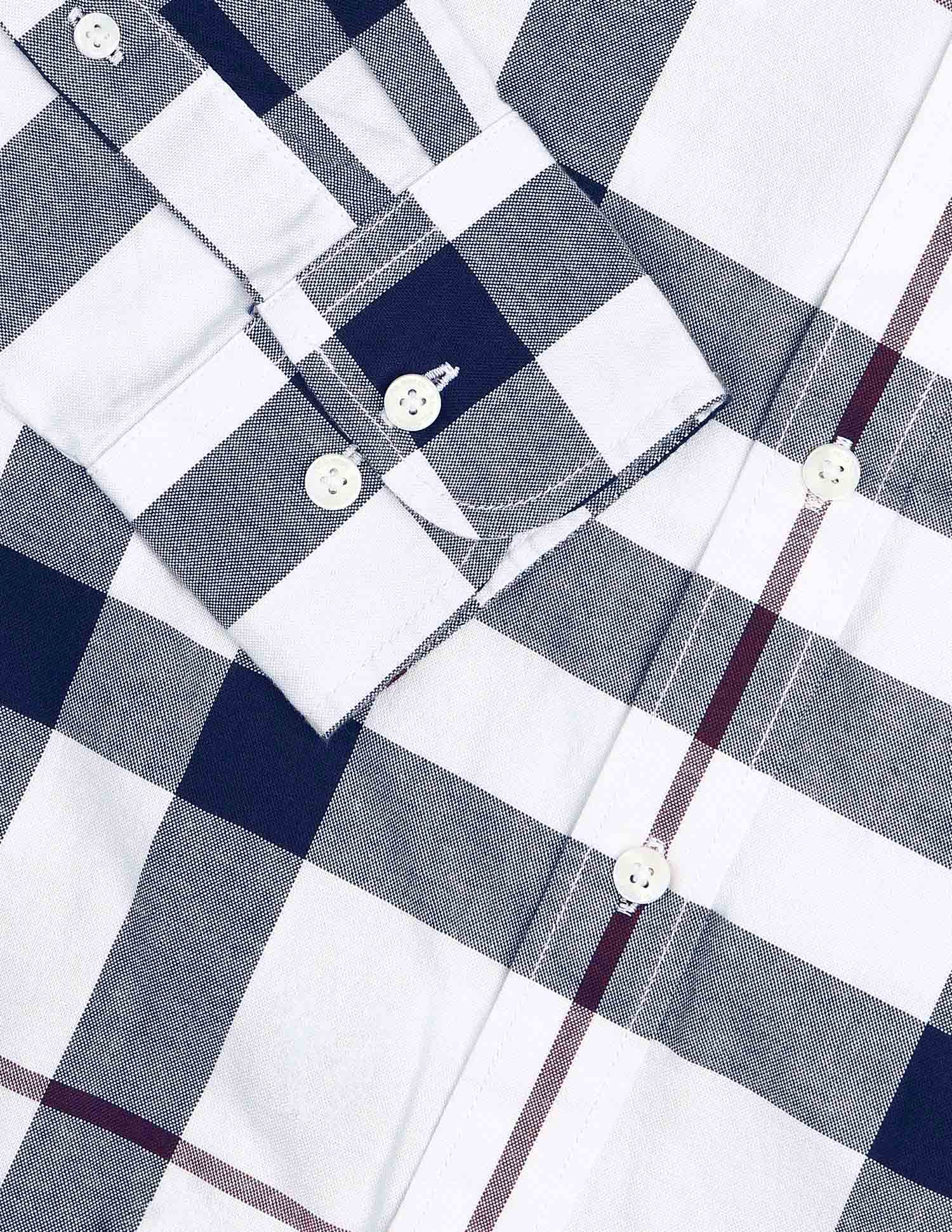 Gingham Checked Tailored Fit Shirt Navy - U.S. POLO ASSN. | Large