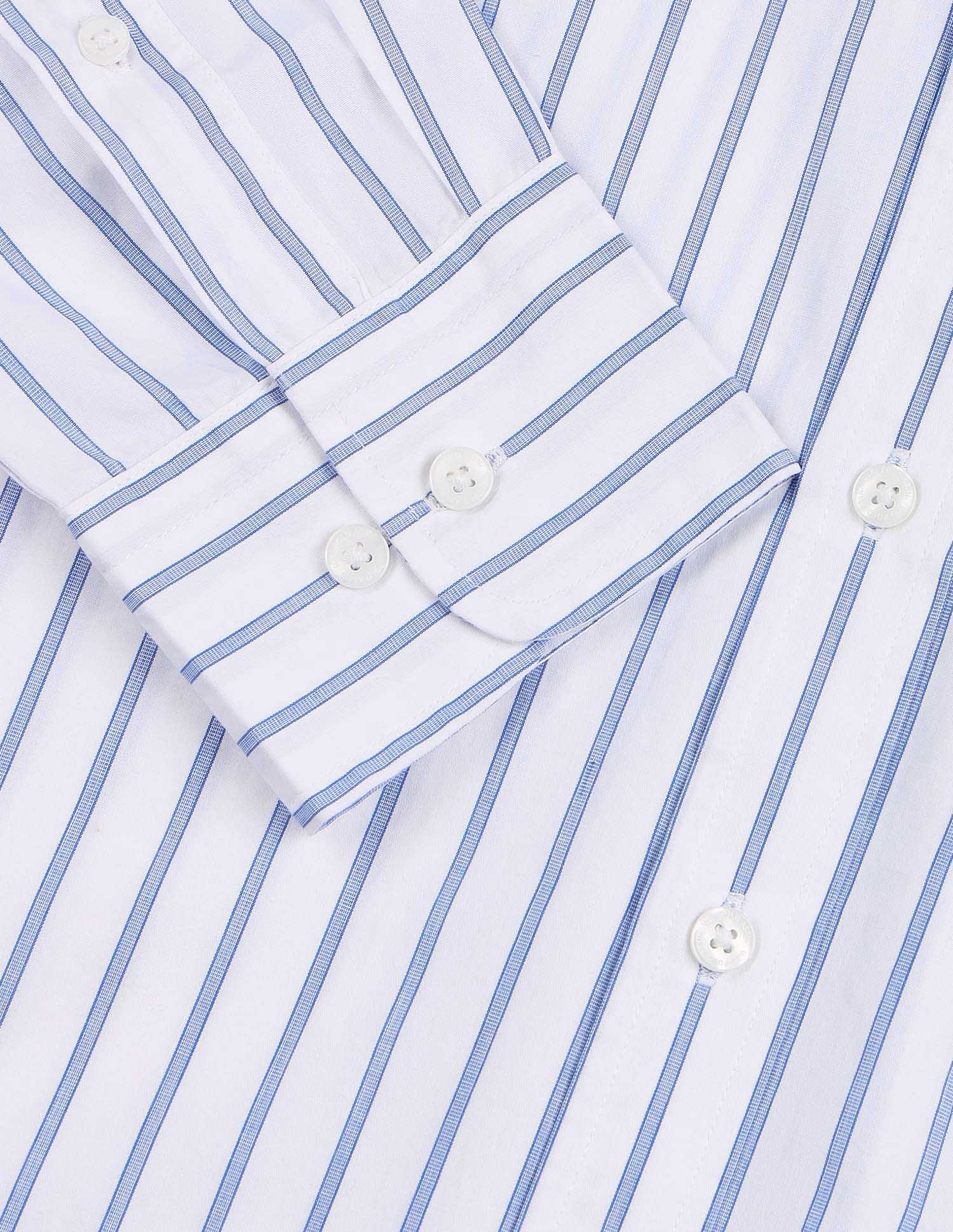 Vertical Striped Tailored Fit Shirt Blue - U.S. Polo Assn. India | Large